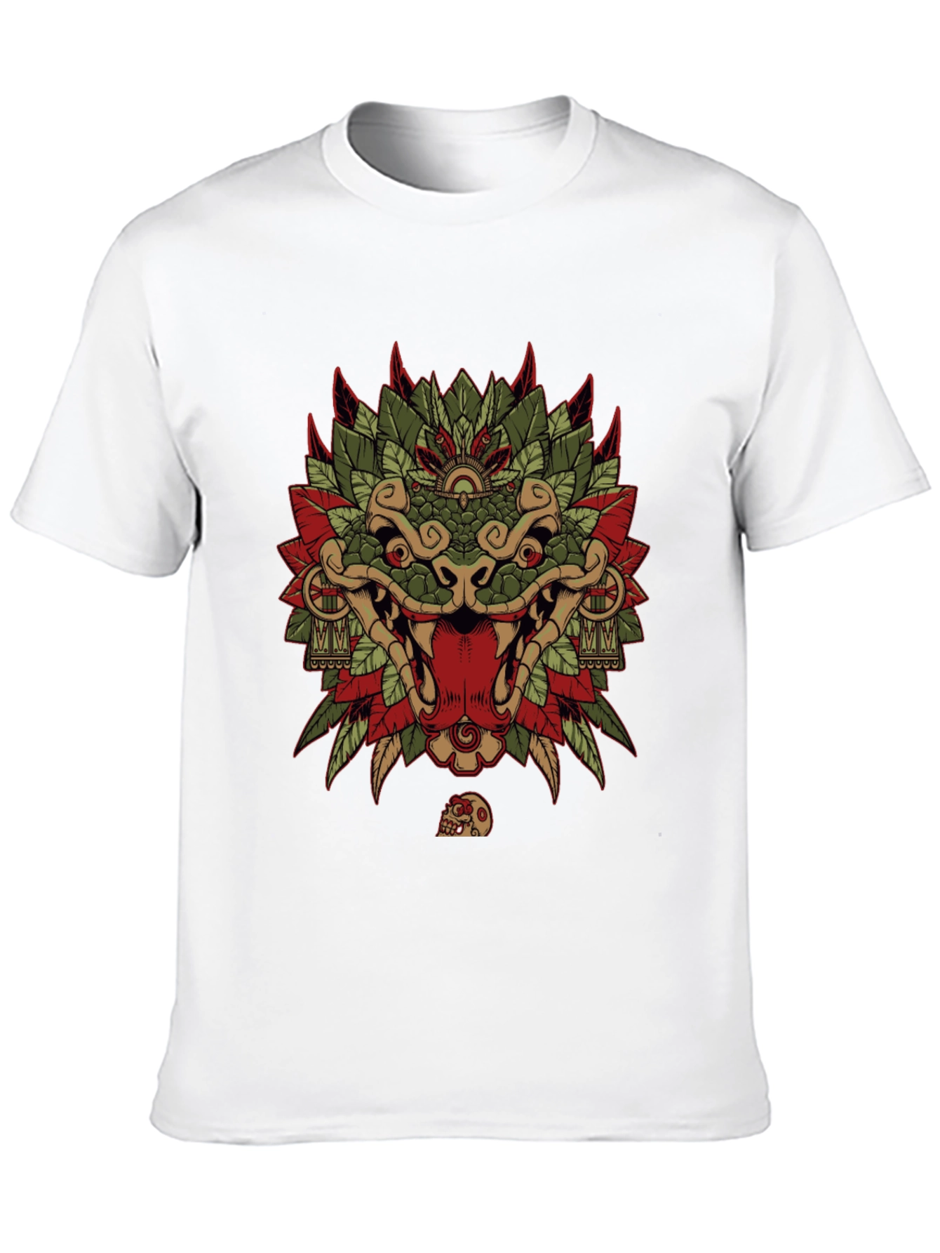 Aztec Serpent God Graphic Tee - Black