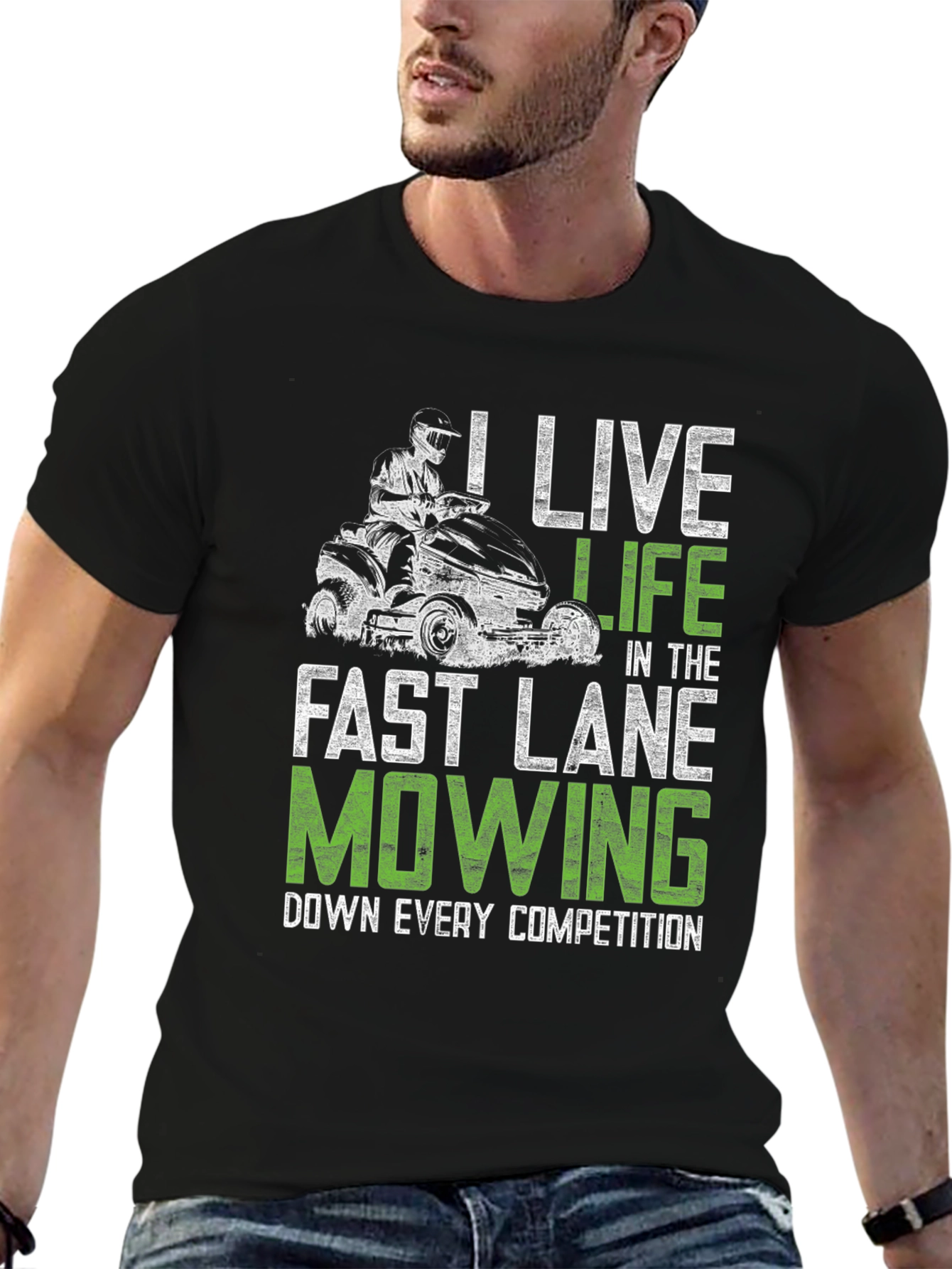 Live Life Fast Lane Mowing T-Shirt
