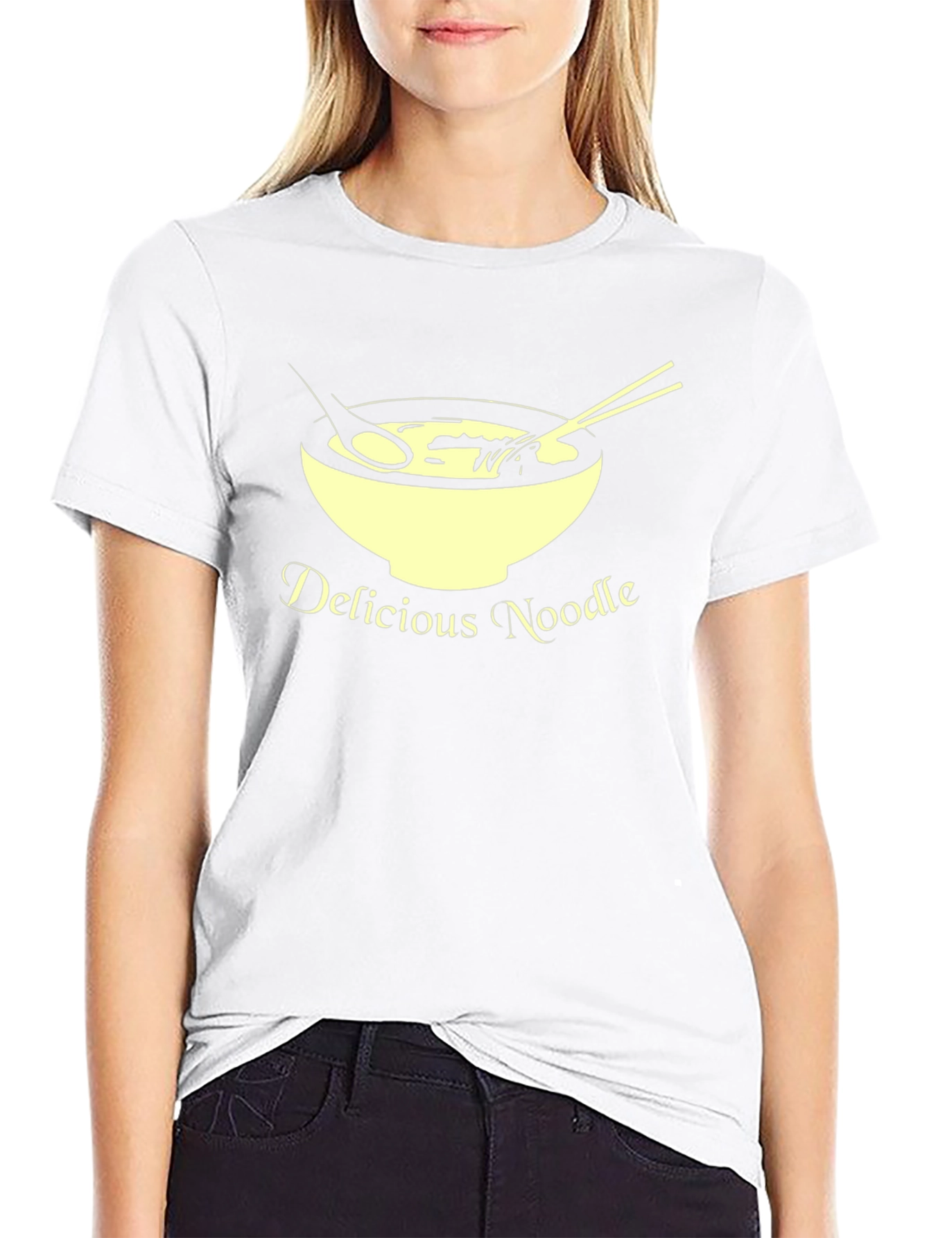 Delicious Noodle T-Shirt Unique Design Casual Wear