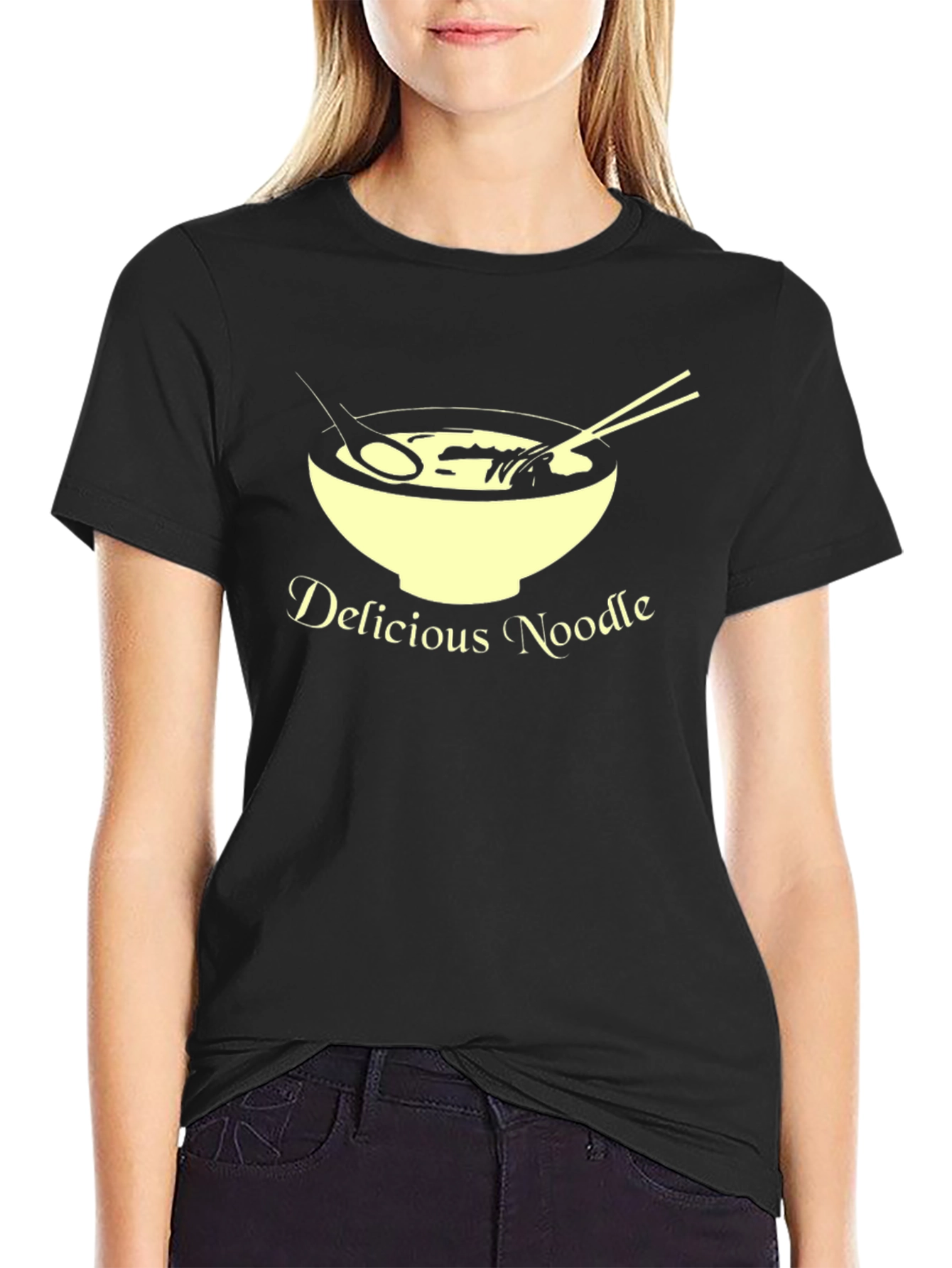 Delicious Noodle T-Shirt Unique Design Casual Wear