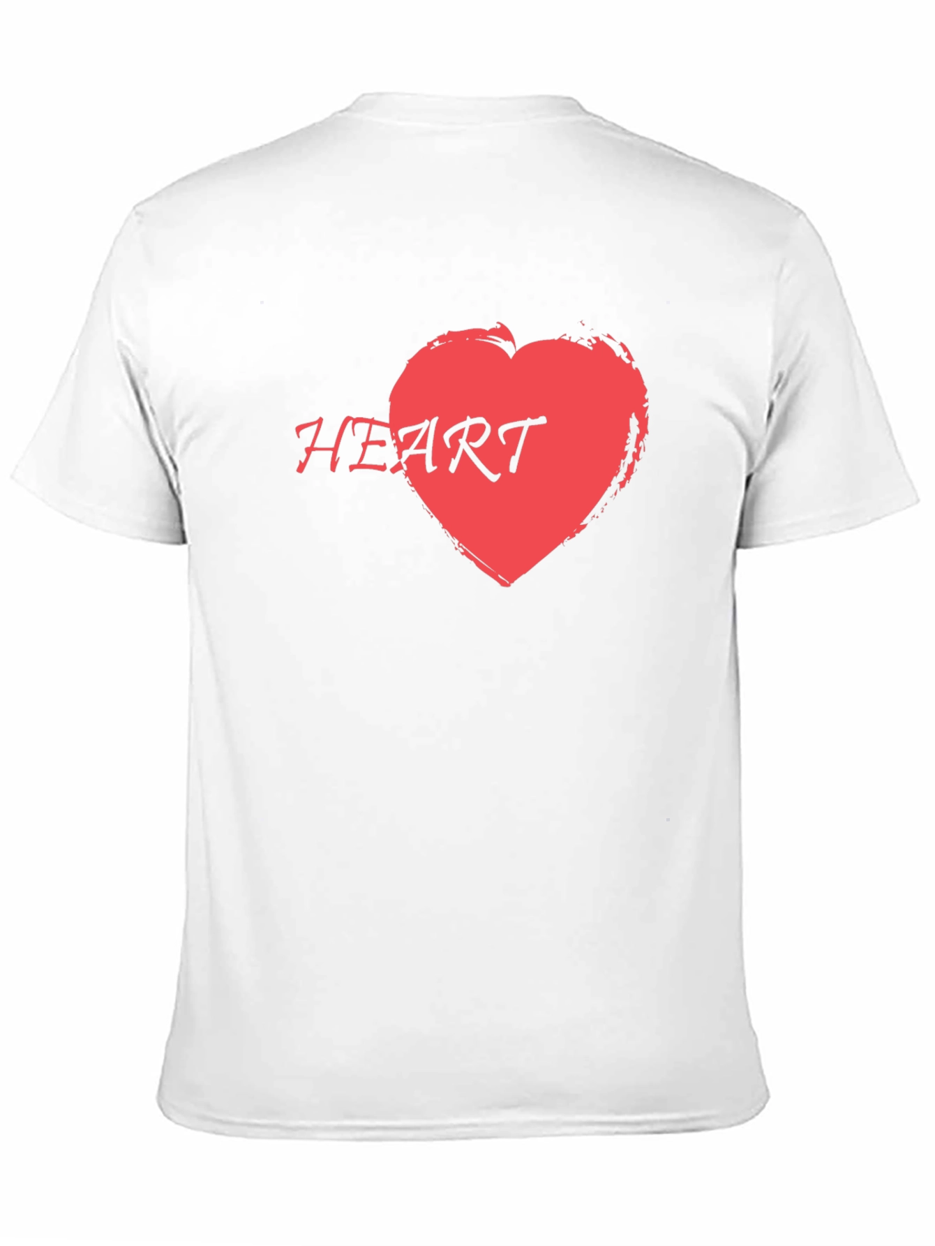 Red Heart Graphic Print Black T-Shirt