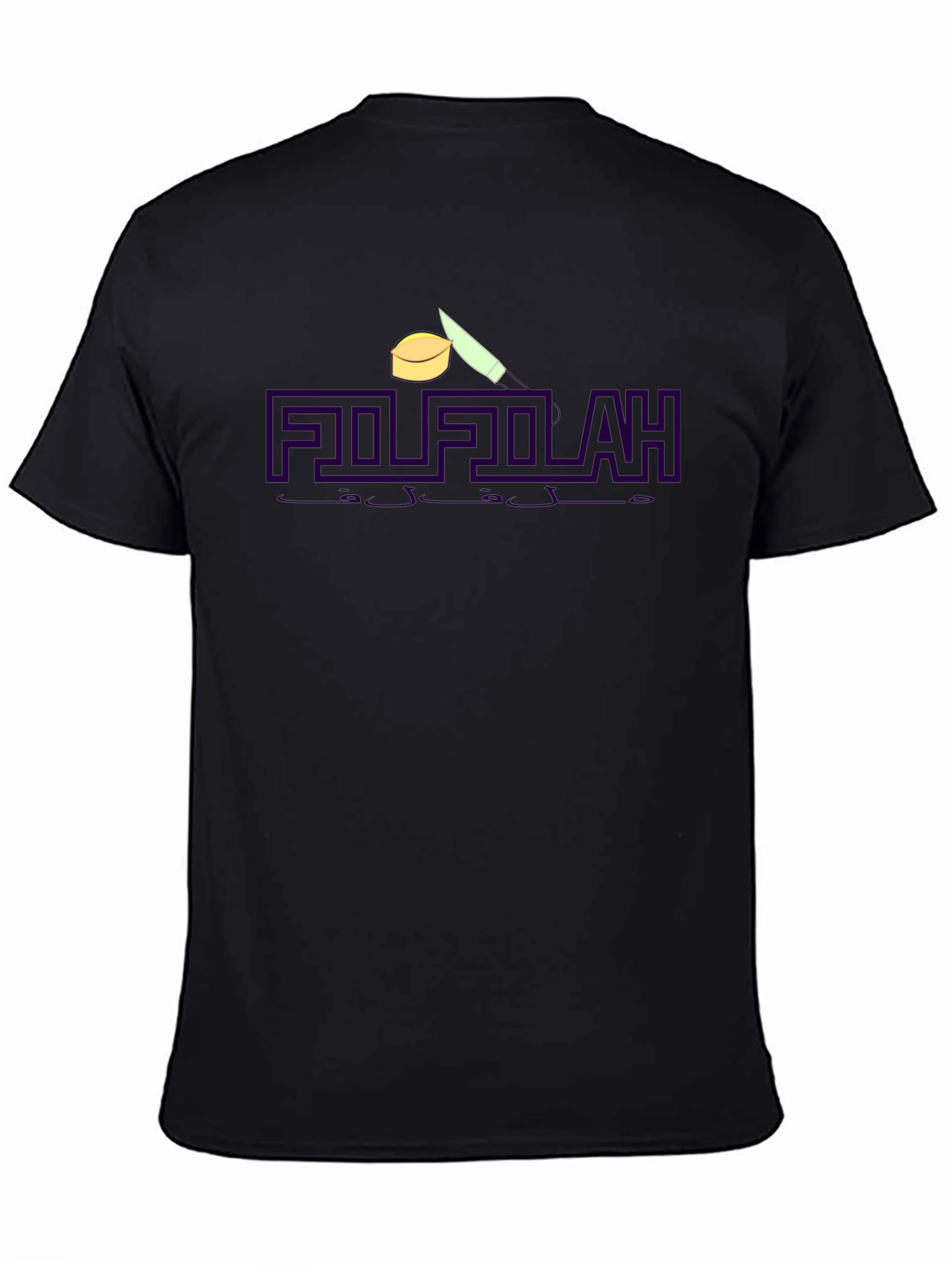FILFLAH Graphic Tee - Modern Black Cotton T-Shirt