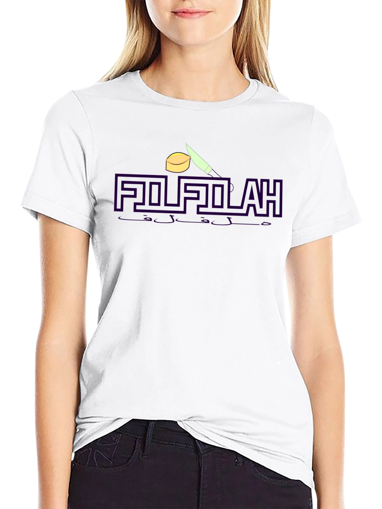 FILFLAH Graphic Tee - Modern Black Cotton T-Shirt
