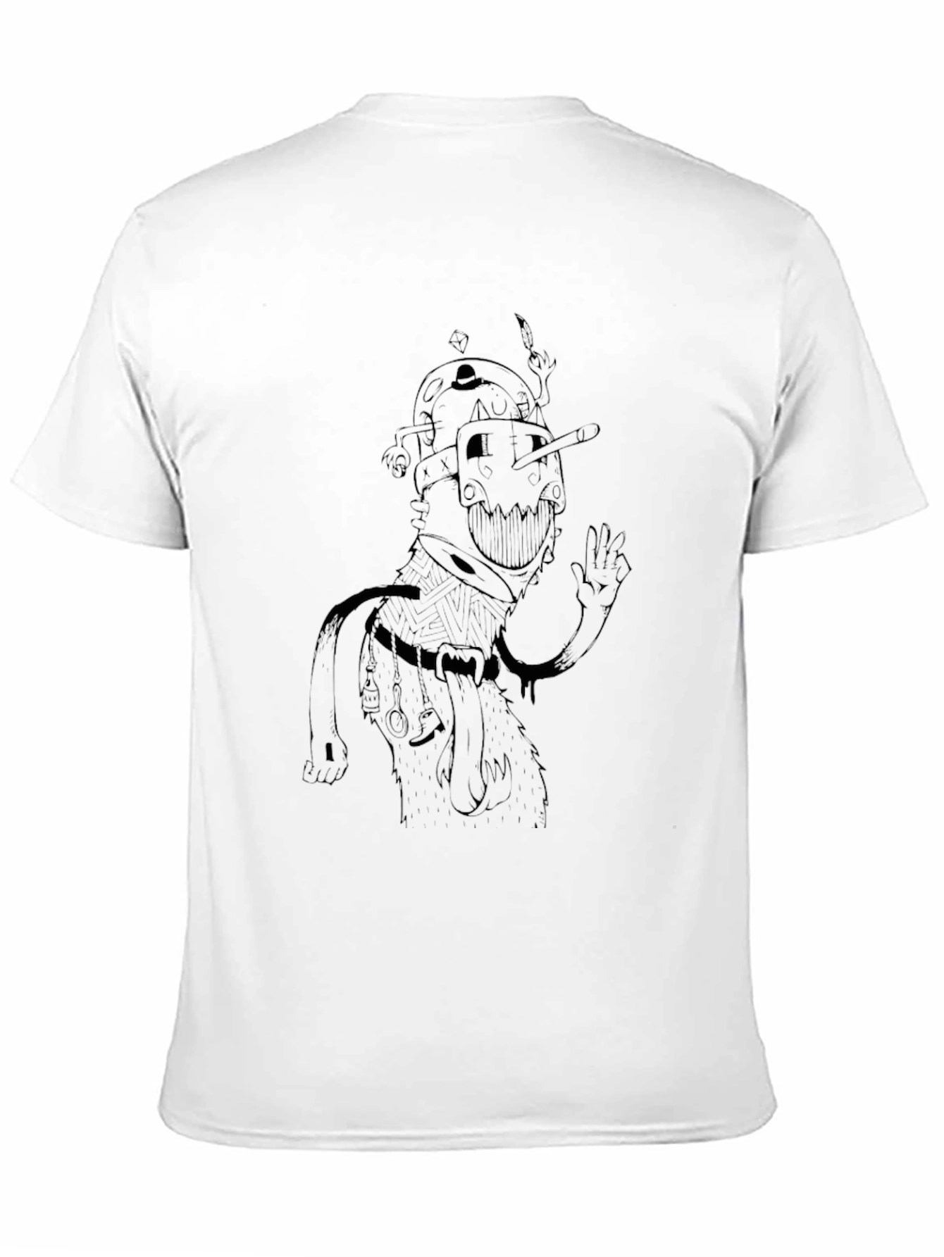 Dark Graphic Tee - Cartoon Character T-Shirt