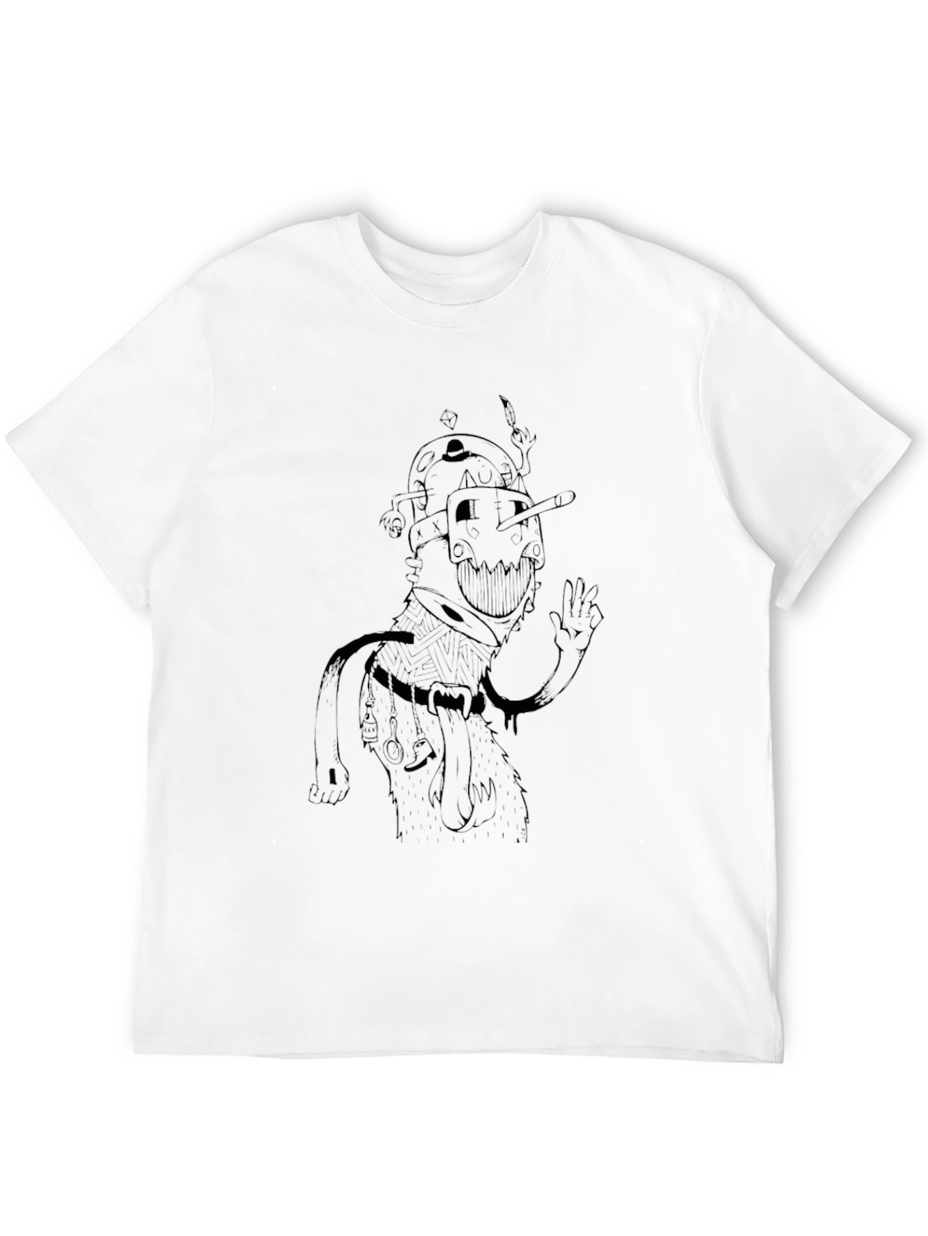 Dark Graphic Tee - Cartoon Character T-Shirt