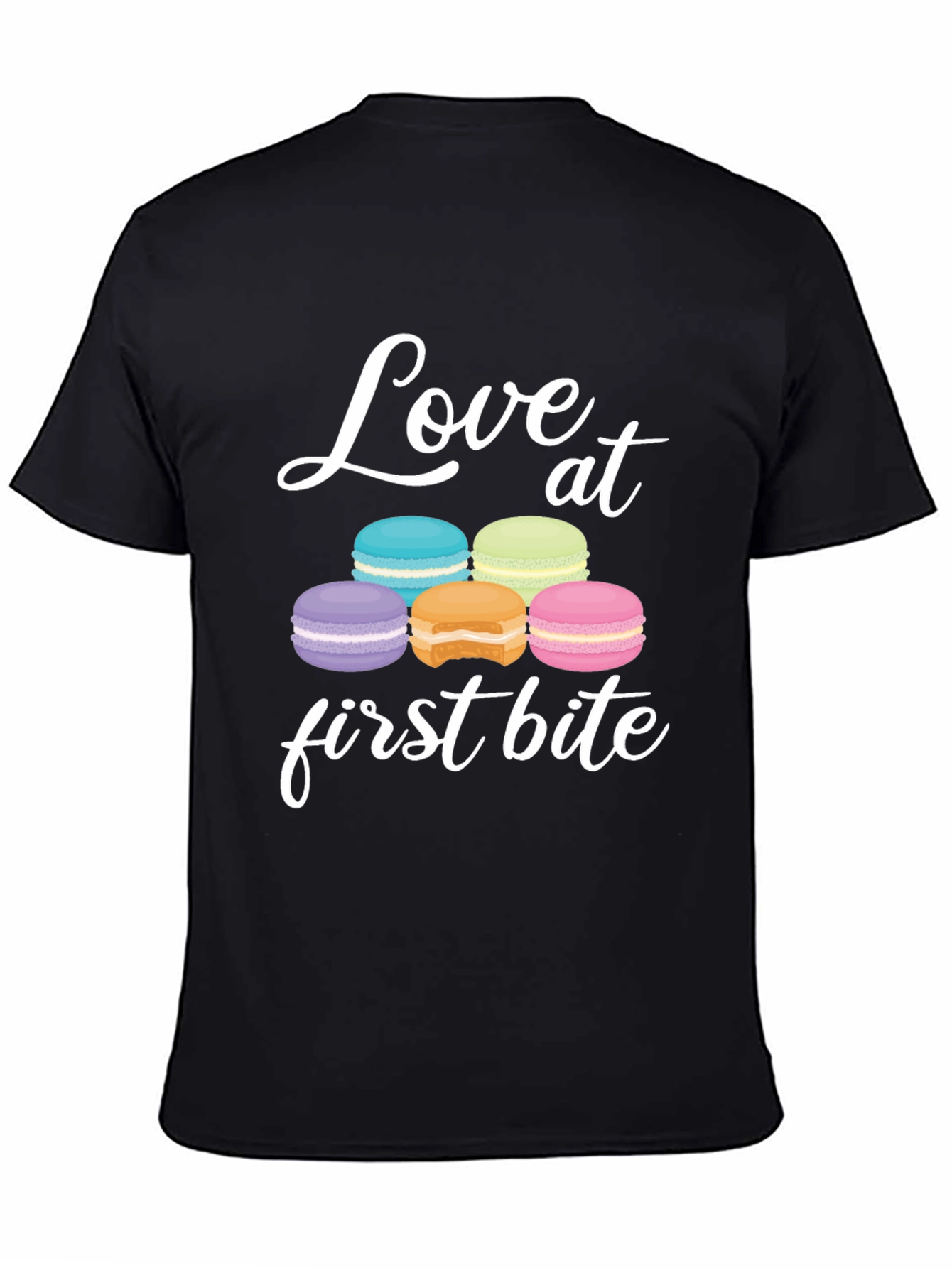 Love at First Bite Macaron Graphic T-Shirt