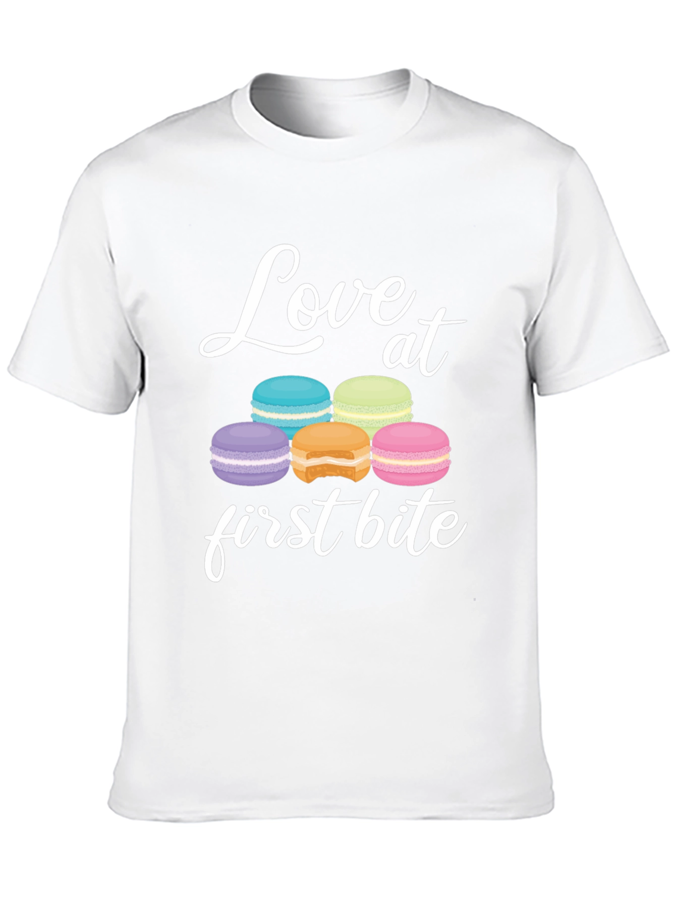Love at First Bite Macaron Graphic T-Shirt