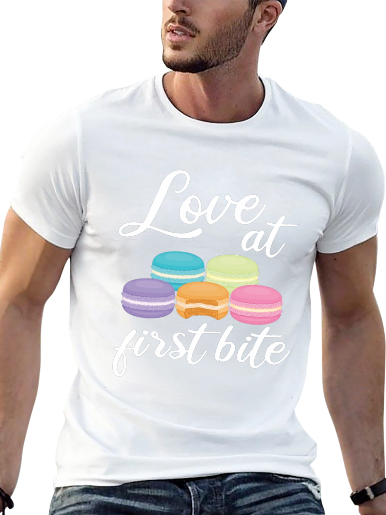 Love at First Bite Macaron Graphic T-Shirt