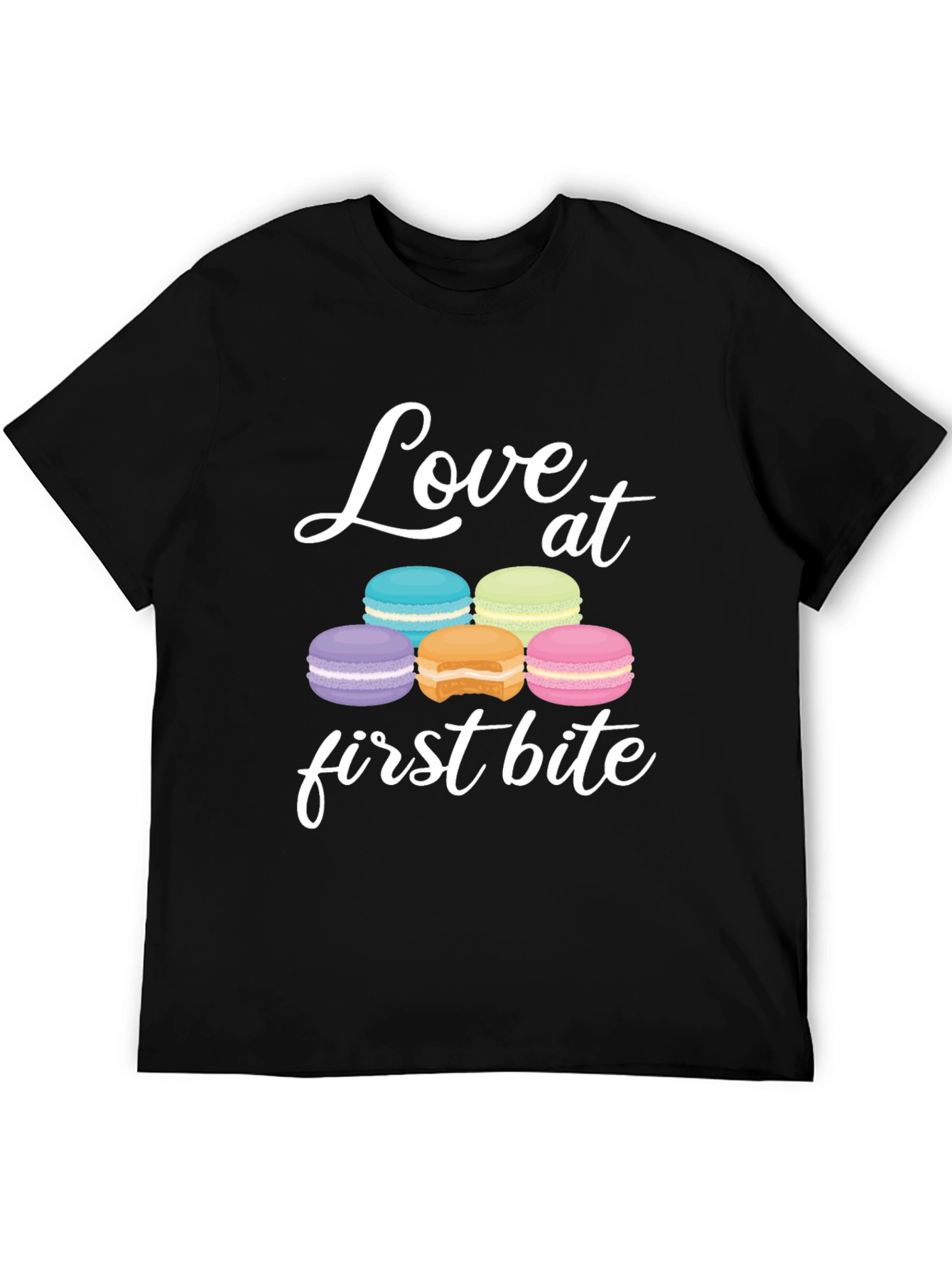 Love at First Bite Macaron Graphic T-Shirt