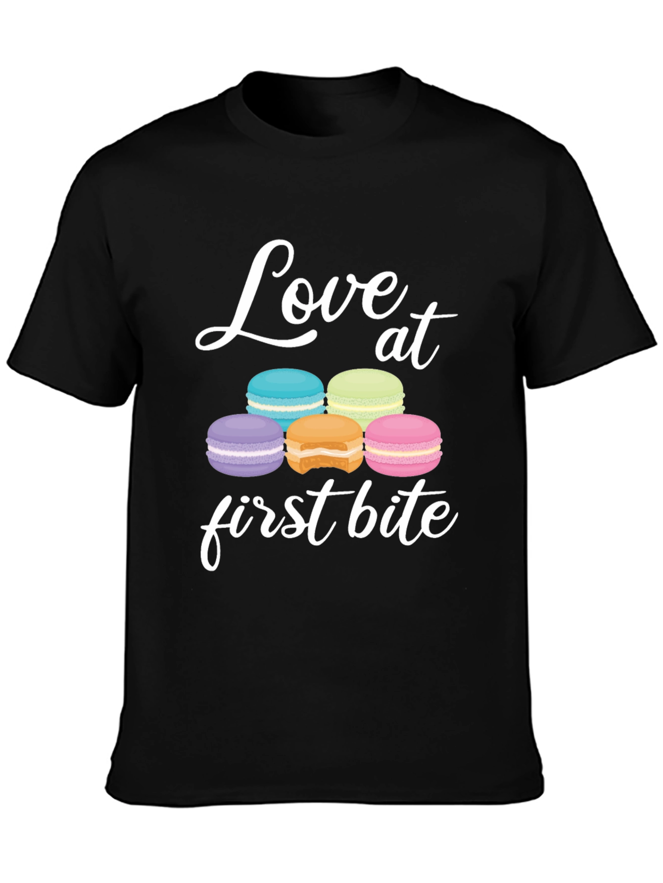 Love at First Bite Macaron Graphic T-Shirt