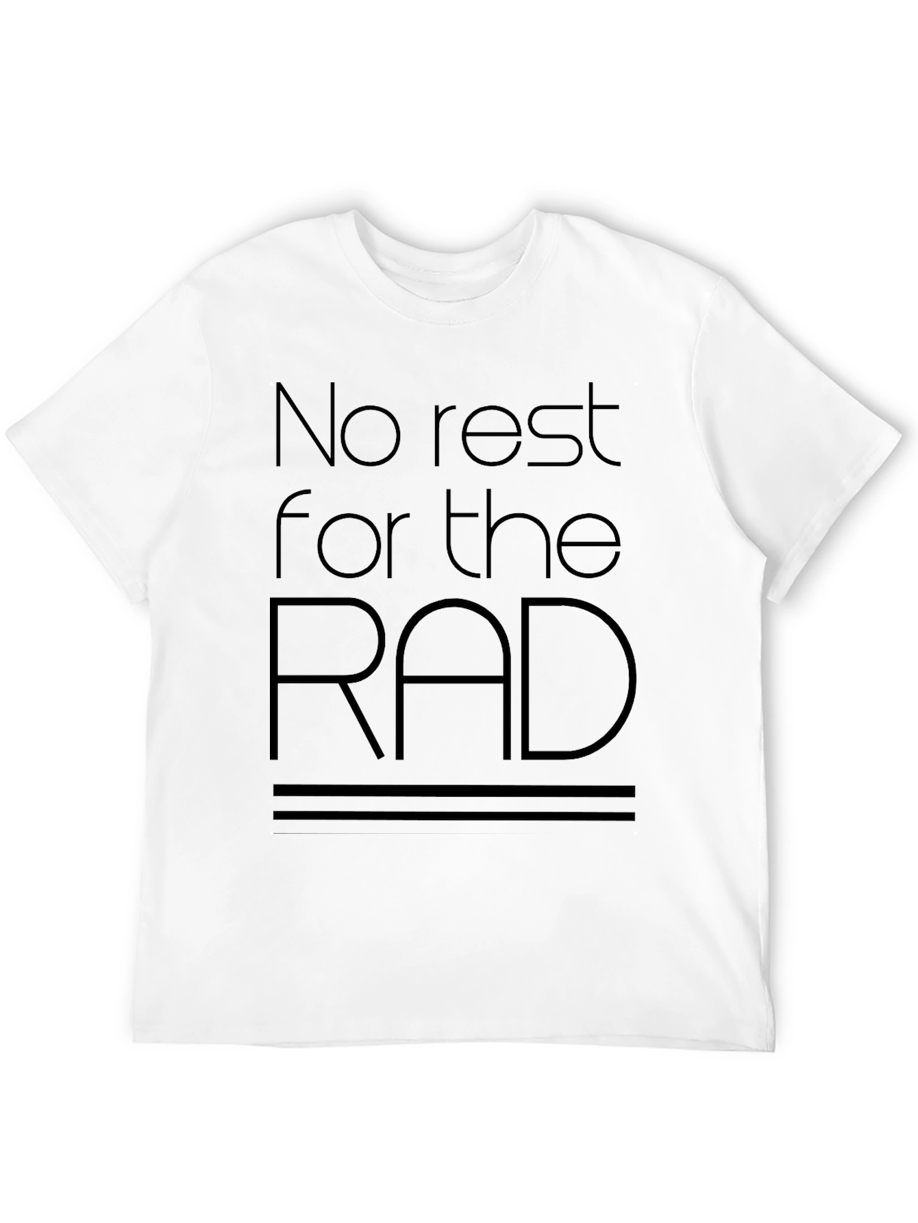 No Rest for the Rad Black Graphic T-Shirt
