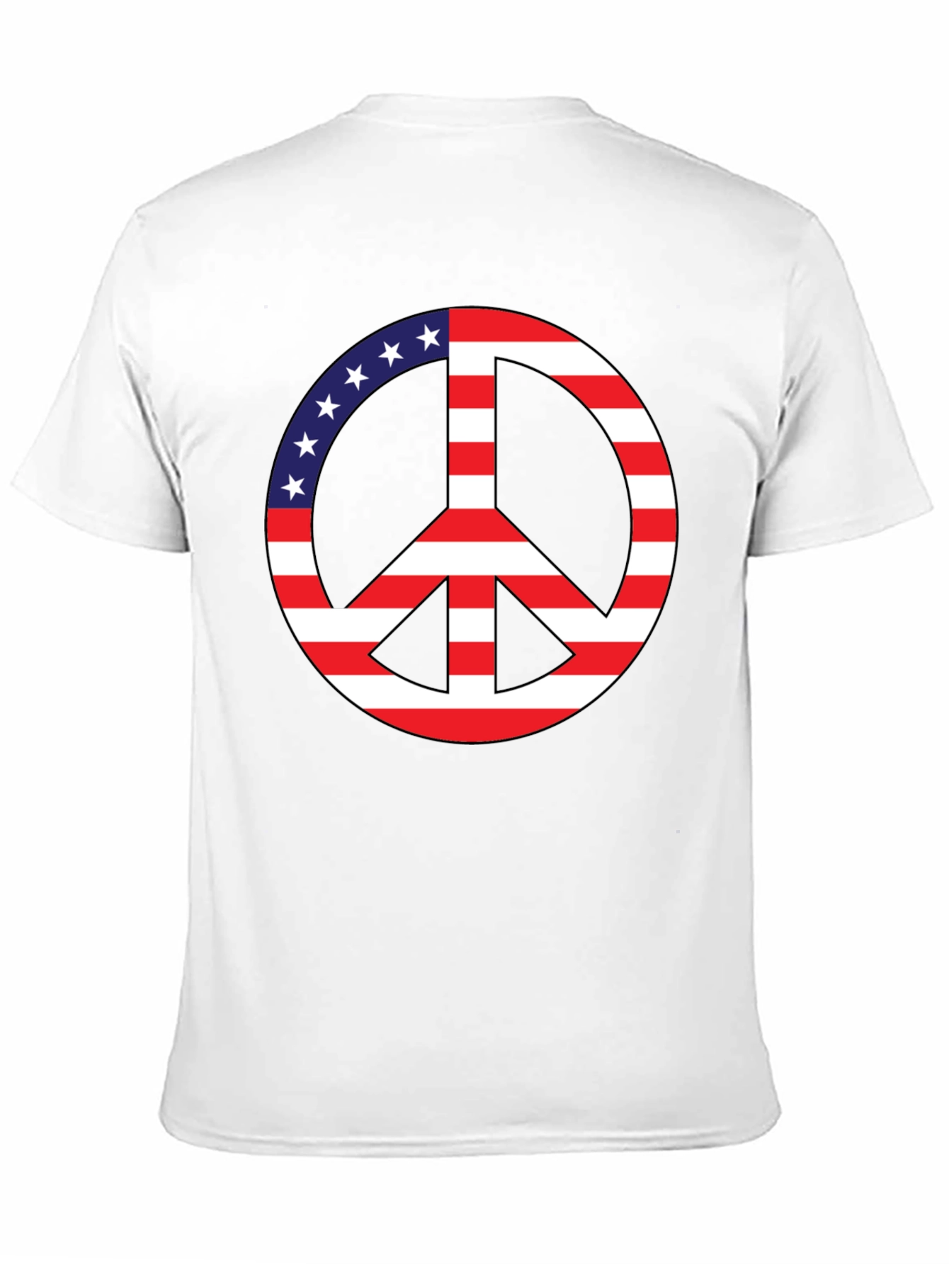Peace Sign USA Flag Graphic T-Shirt