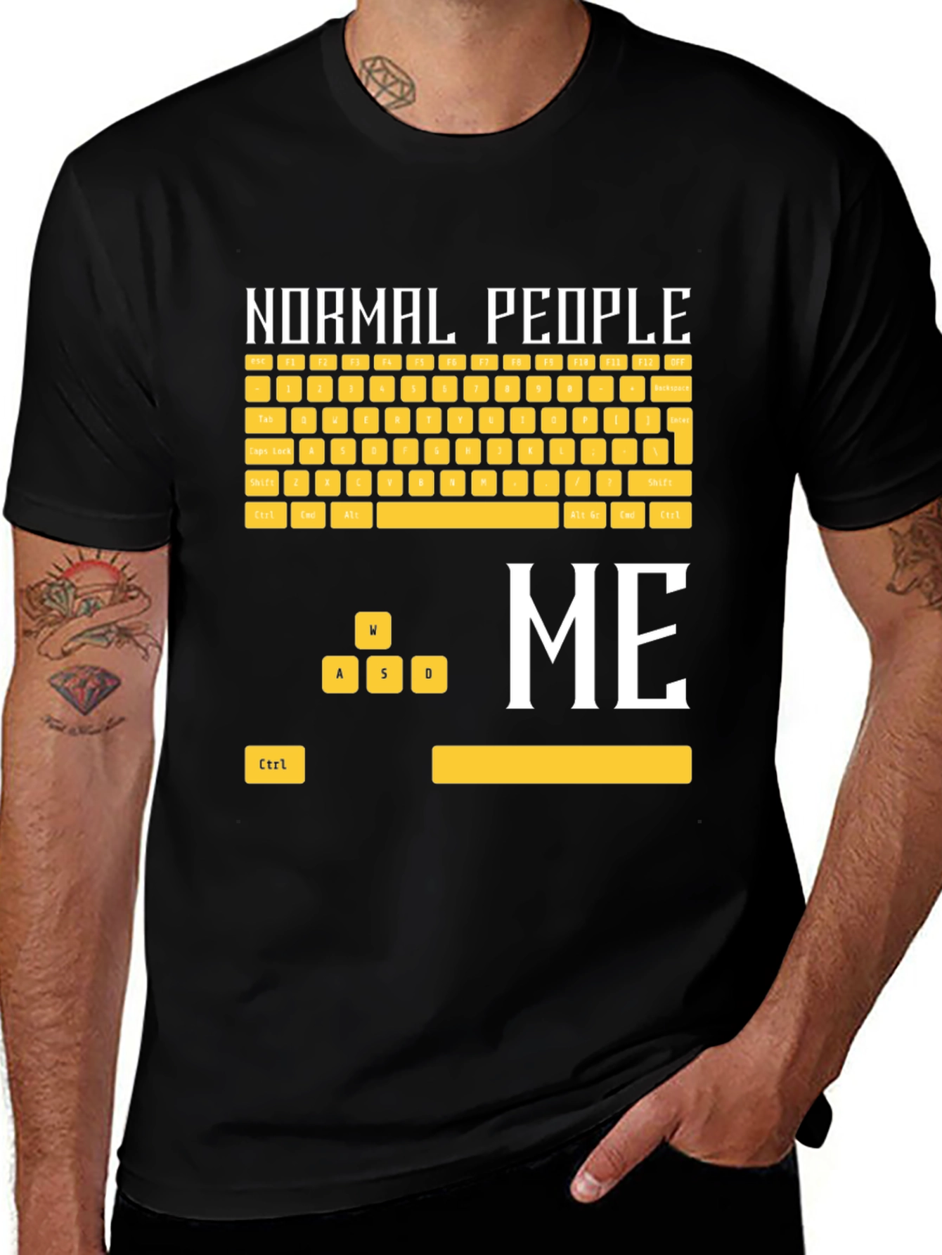 Gamer T-Shirt: Normal People vs. Me Keyboard