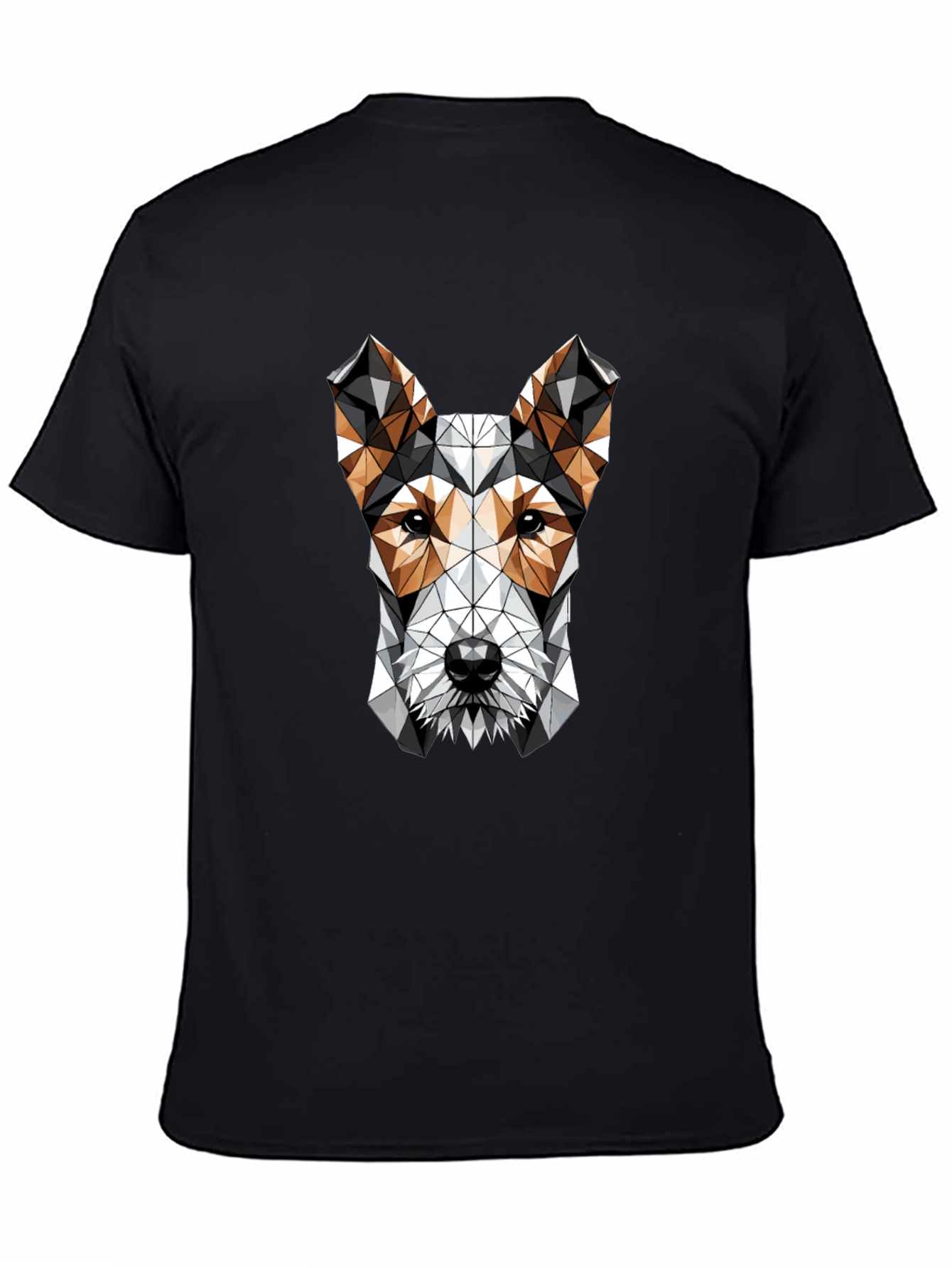 Geometric Dog Graphic Tee - Modern Abstract Dog Design
