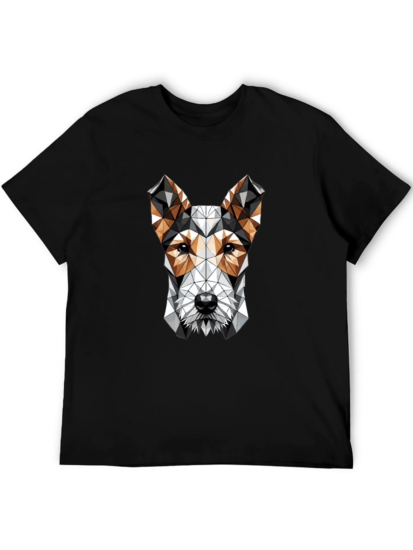 Geometric Dog Graphic Tee - Modern Abstract Dog Design