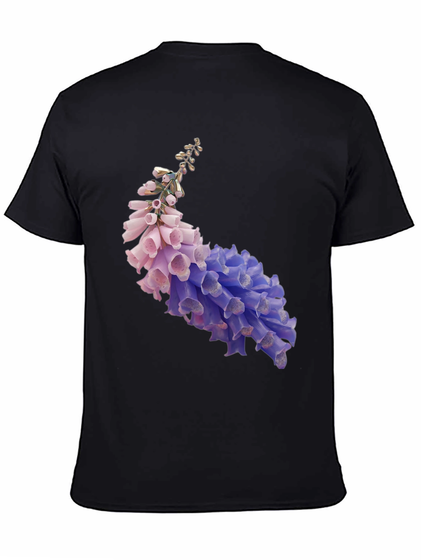Floral Print T-Shirt - Stylish Black Tee