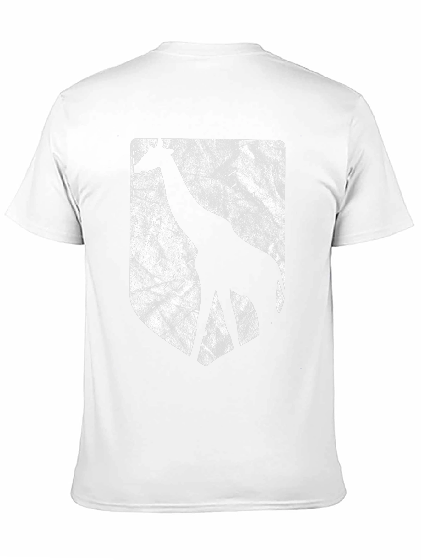 Giraffe Silhouette Graphic Tee - Black Cotton Blend