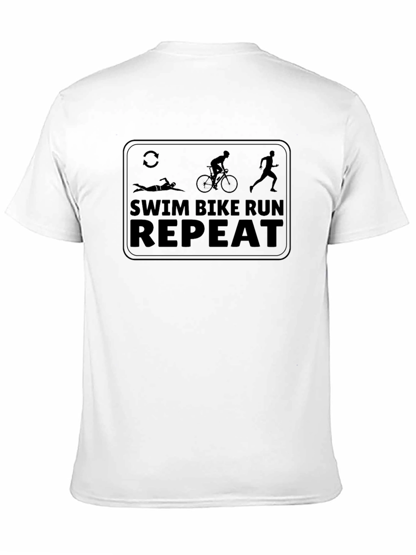 Swim Bike Run Repeat Black T-Shirt