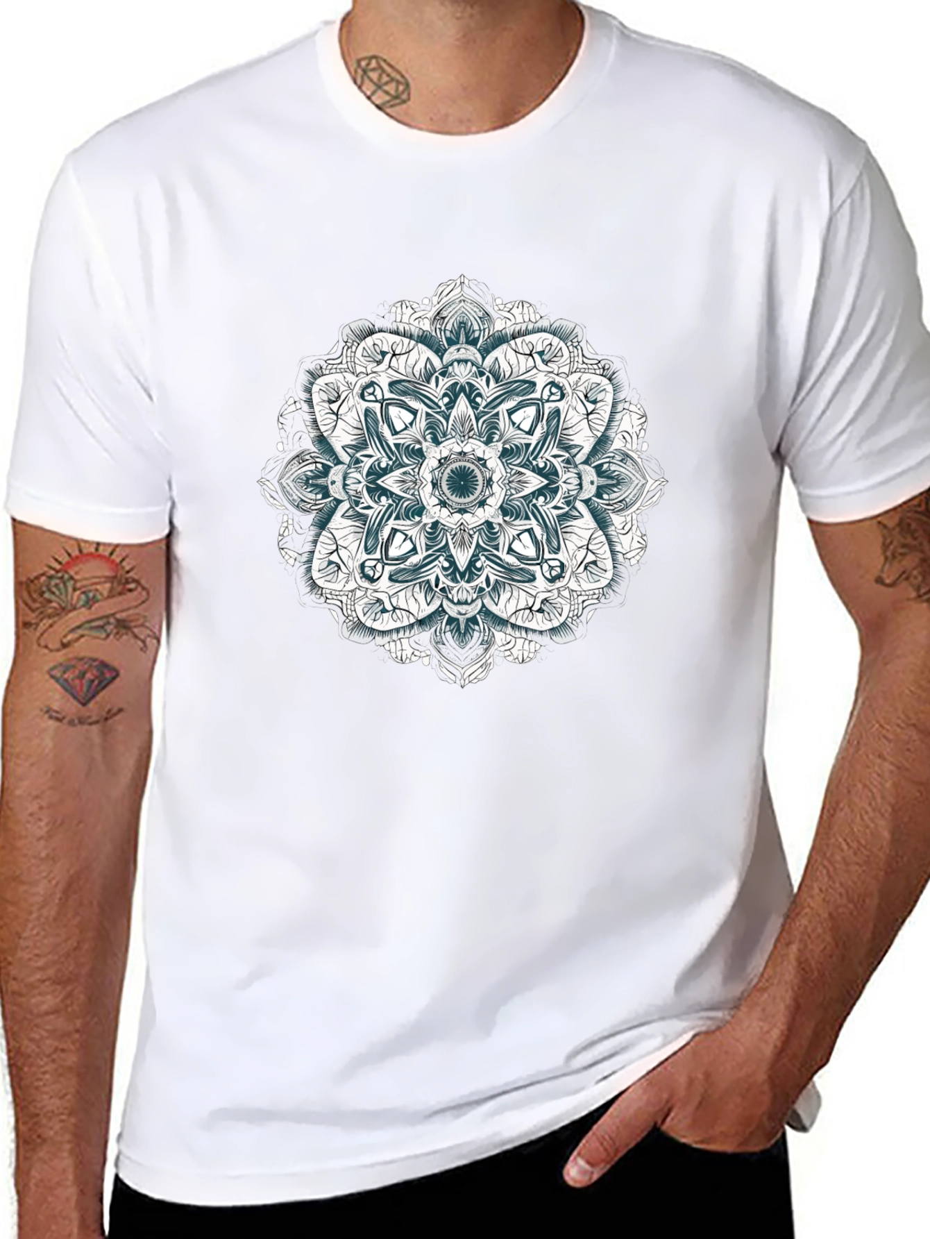 Mandala Graphic Black T-Shirt - Artistic Style