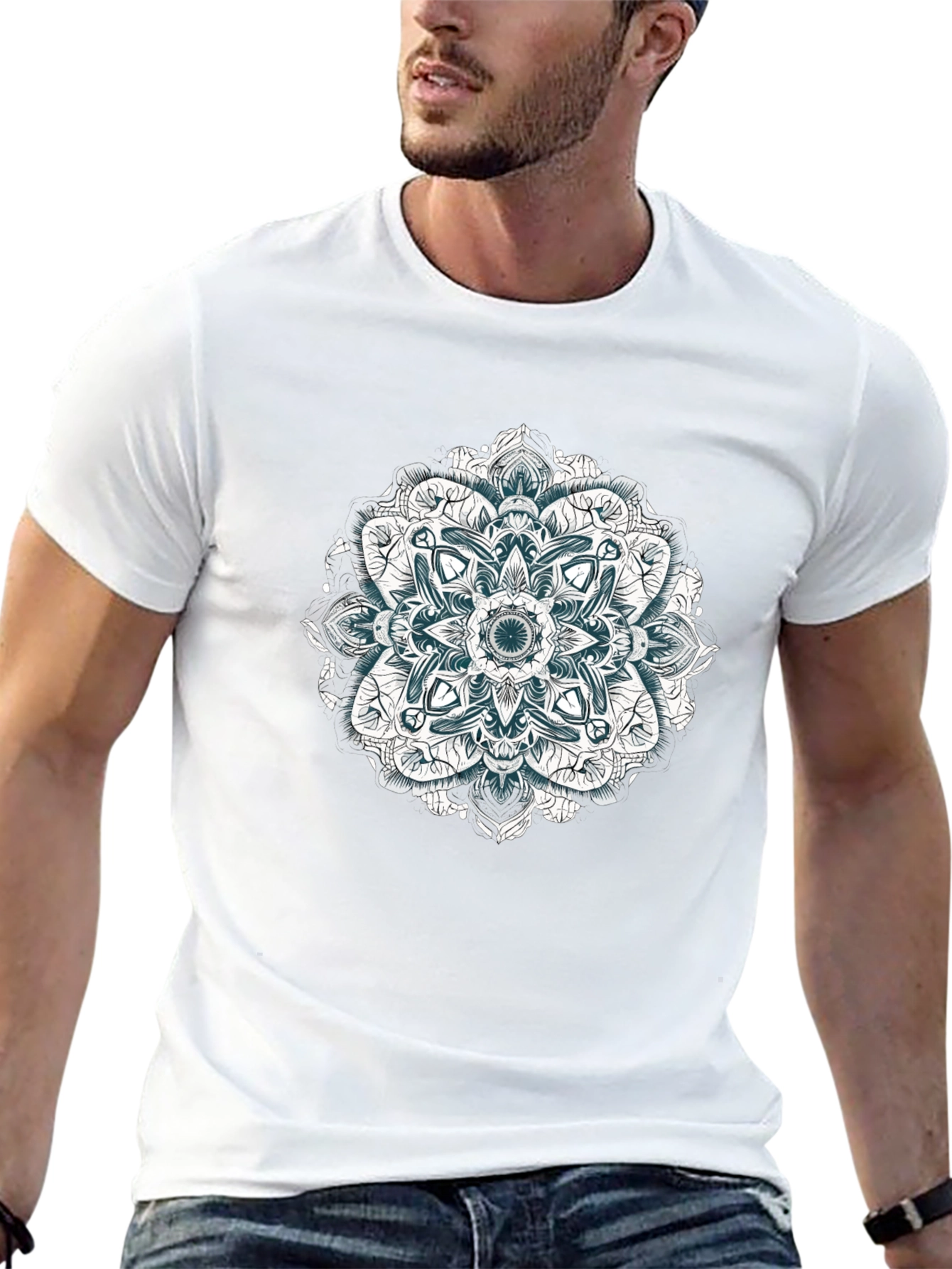Mandala Graphic Black T-Shirt - Artistic Style