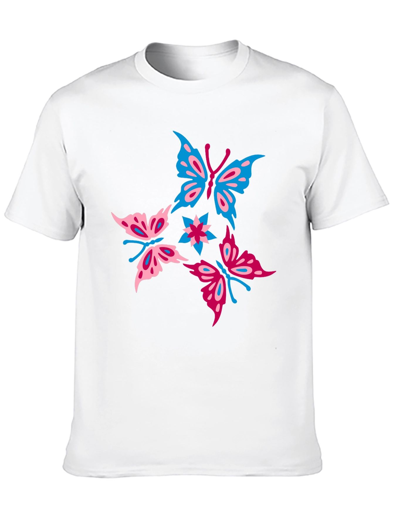 Butterfly Graphic Print Black T-Shirt