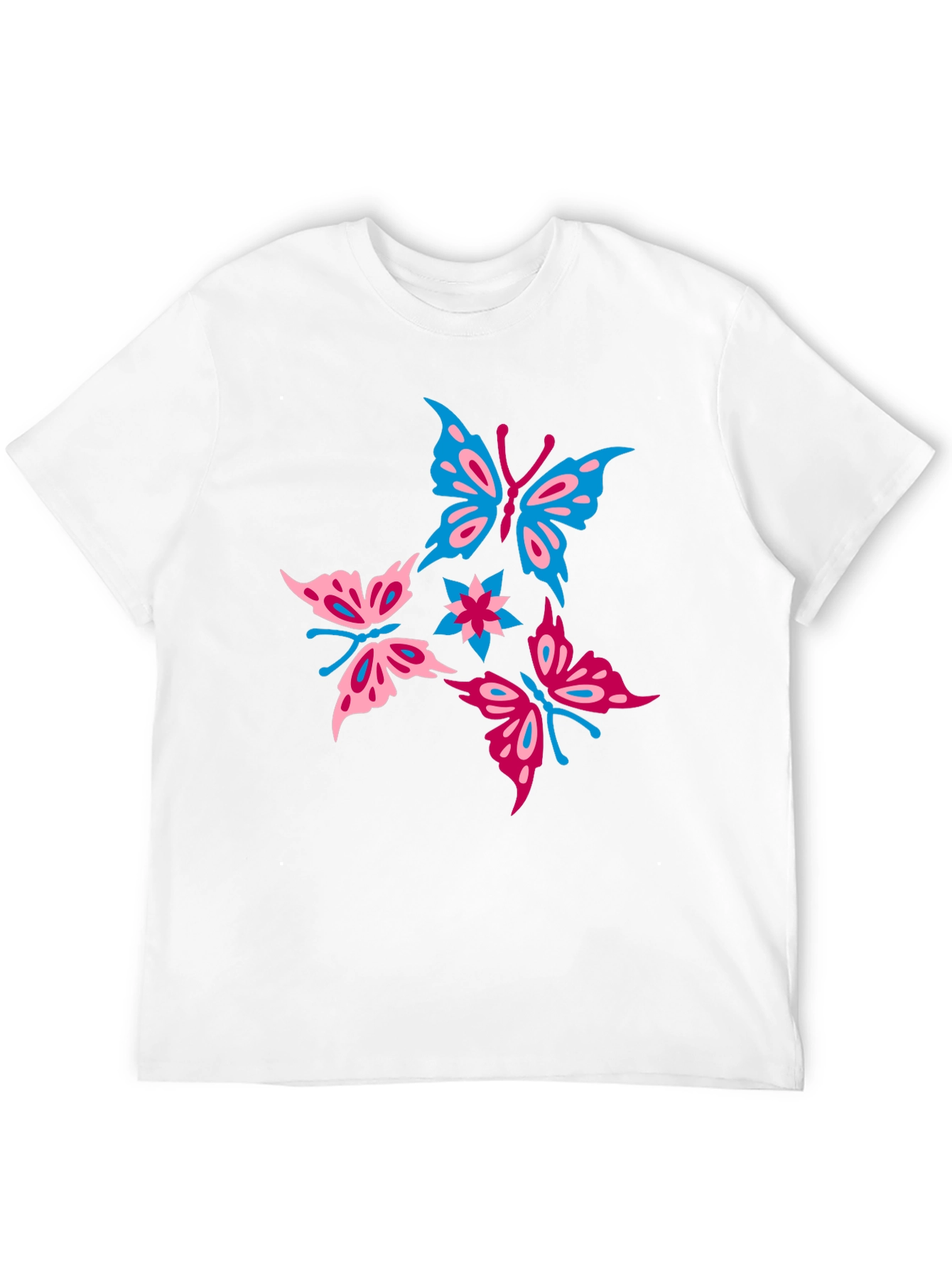 Butterfly Graphic Print Black T-Shirt