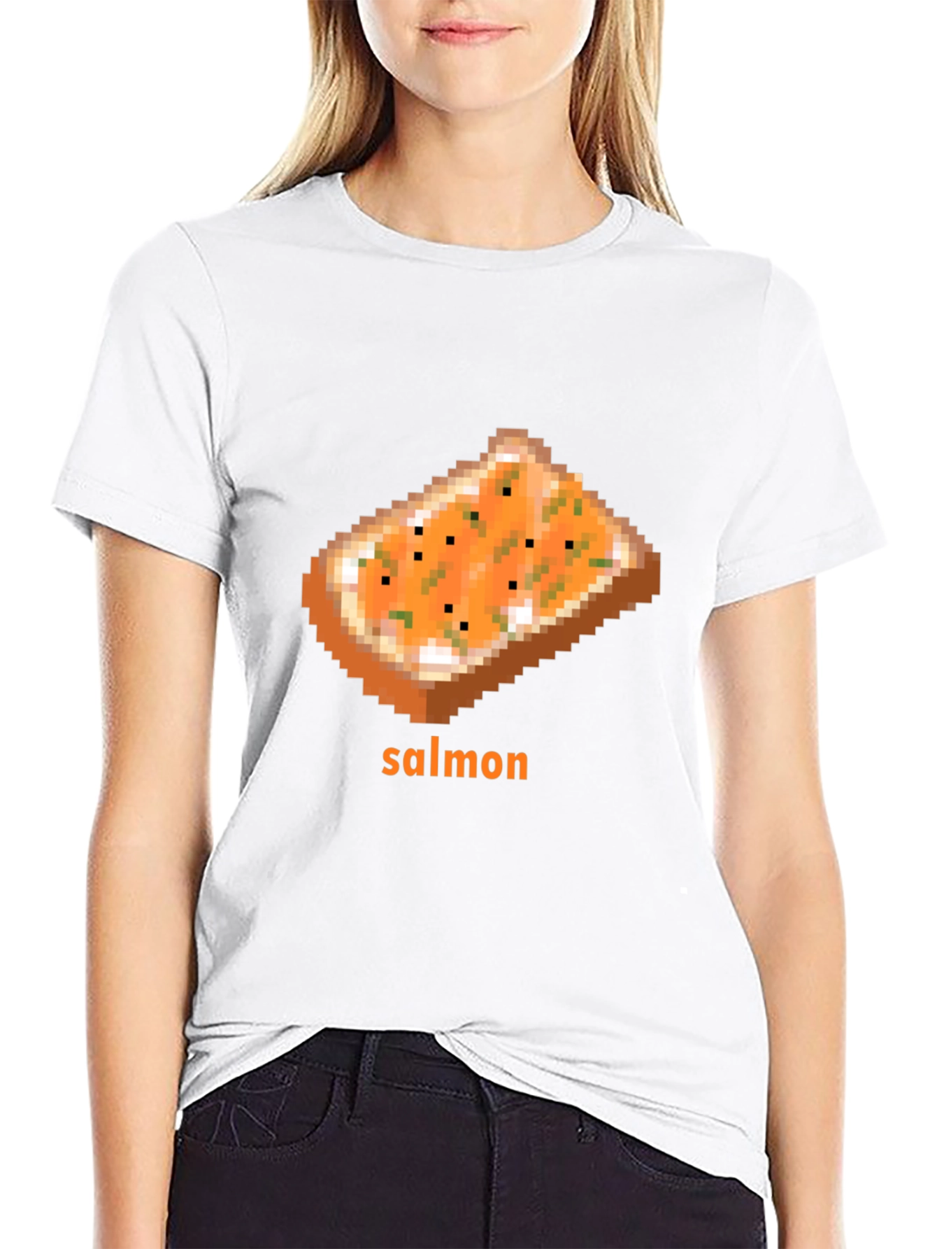 Pixel Salmon Toast T-Shirt - Unique Graphic Tee