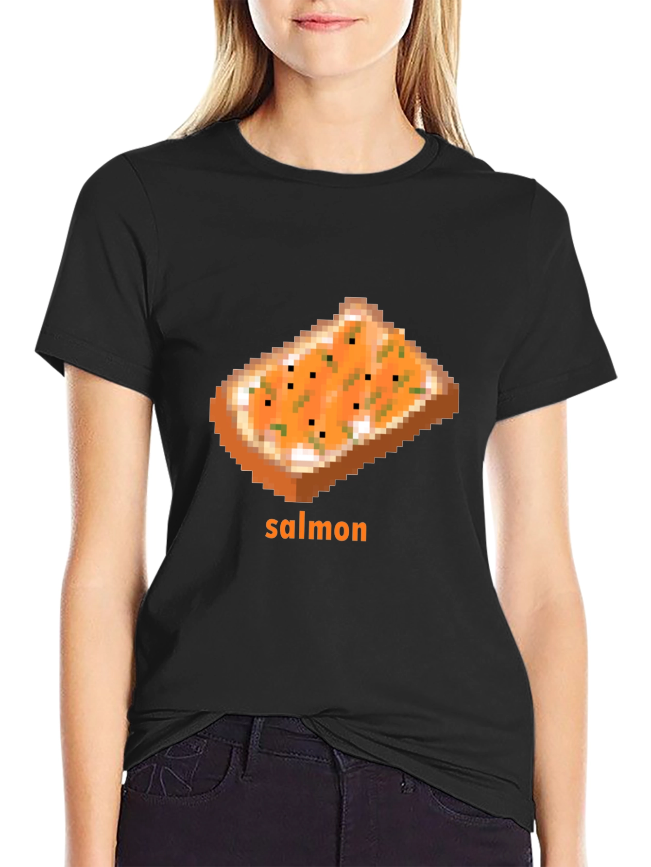 Pixel Salmon Toast T-Shirt - Unique Graphic Tee