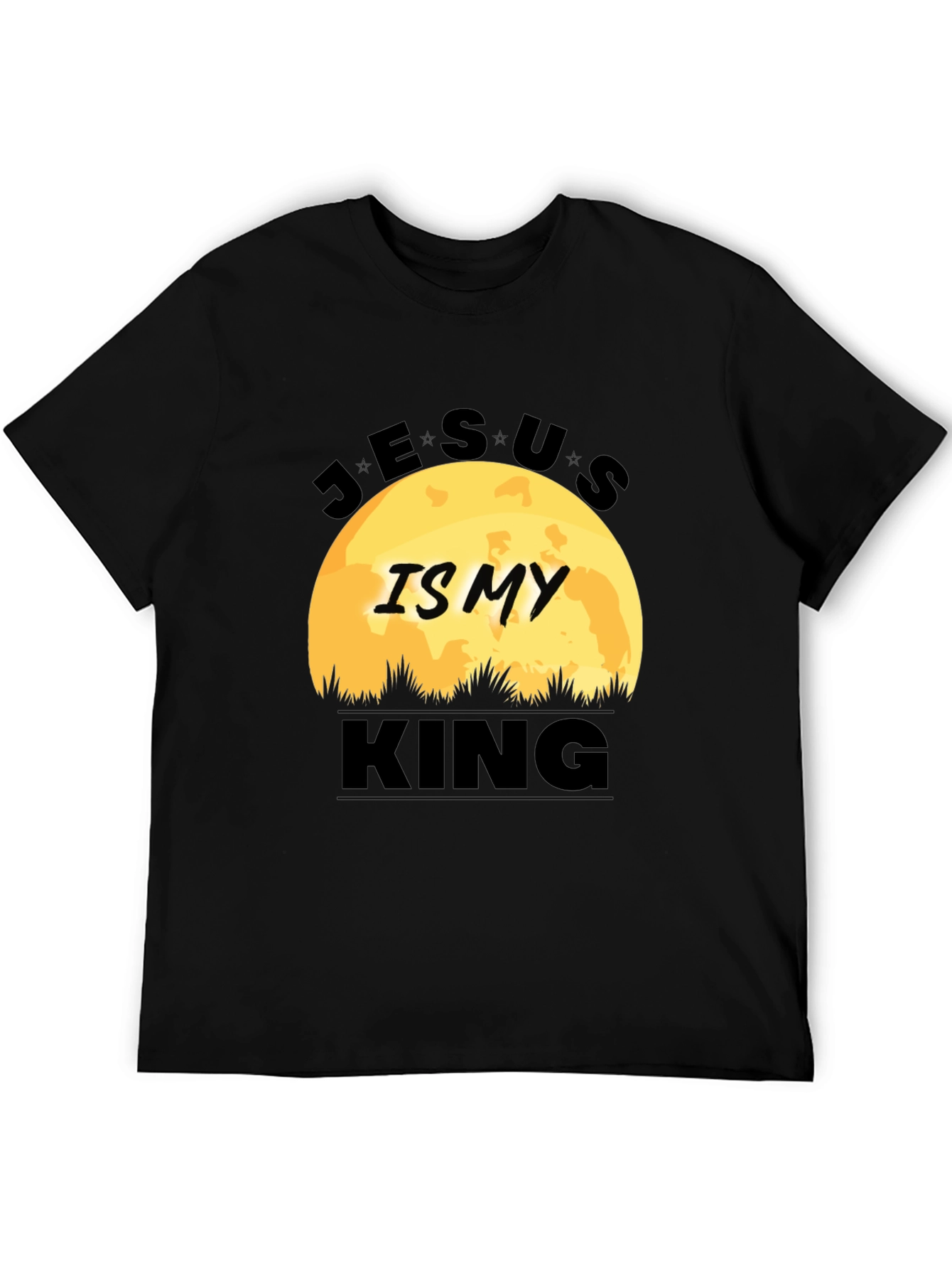 Jesus is My King Black T-Shirt Graphic Print