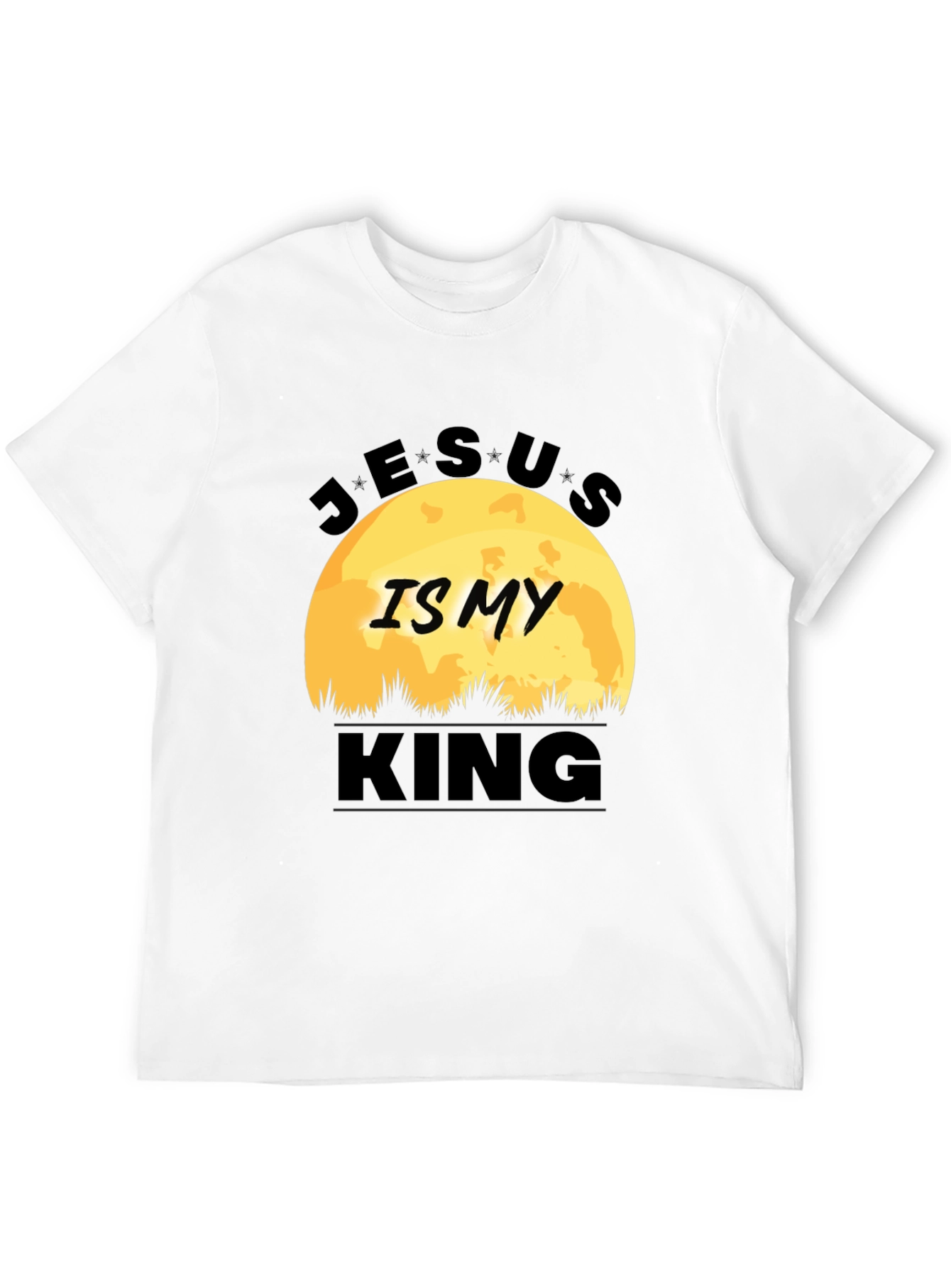 Jesus is My King Black T-Shirt Graphic Print