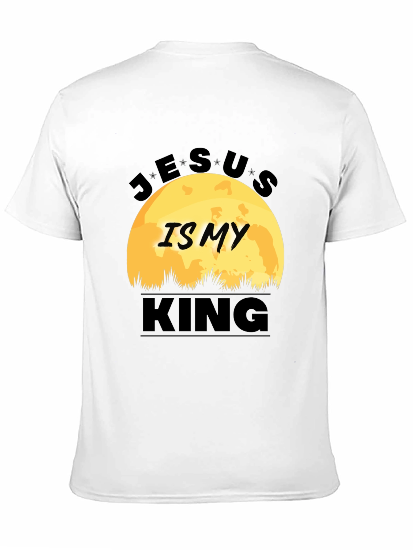 Jesus is My King Black T-Shirt Graphic Print