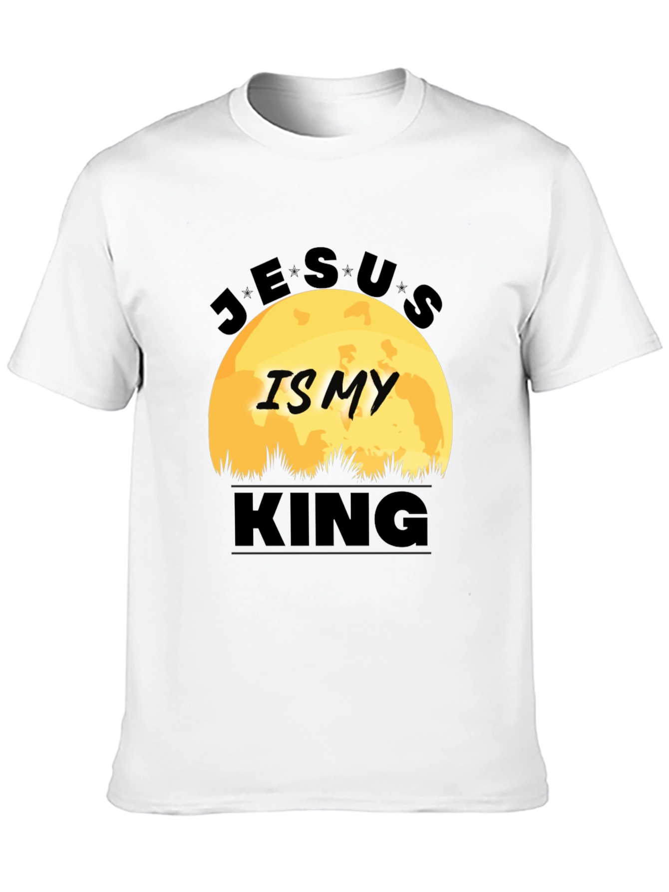 Jesus is My King Black T-Shirt Graphic Print