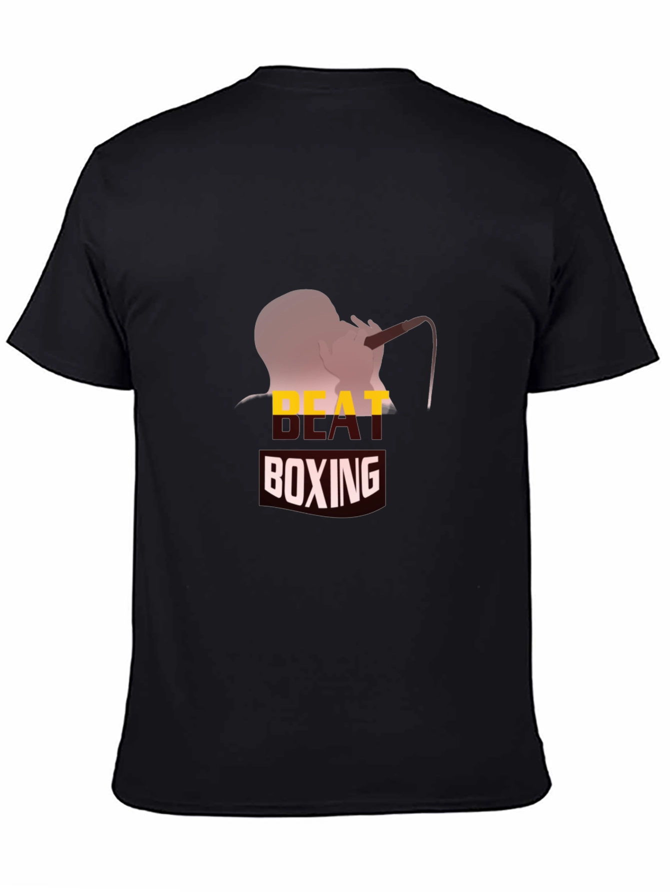 Beat Boxing Graphic Tee - Black Cotton T-Shirt