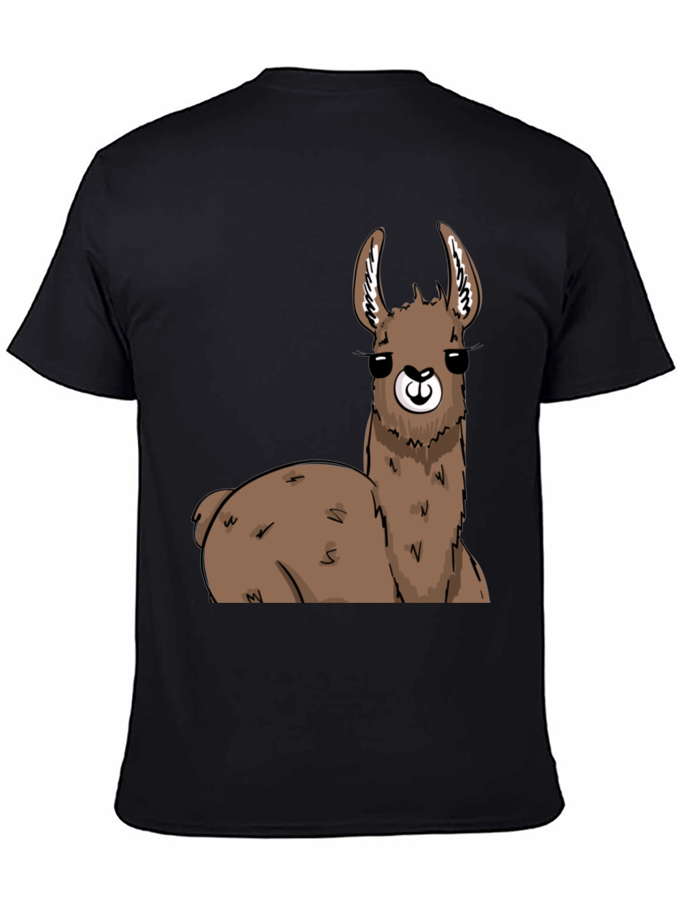 Llama Graphic T-Shirt - Black Cotton Tee