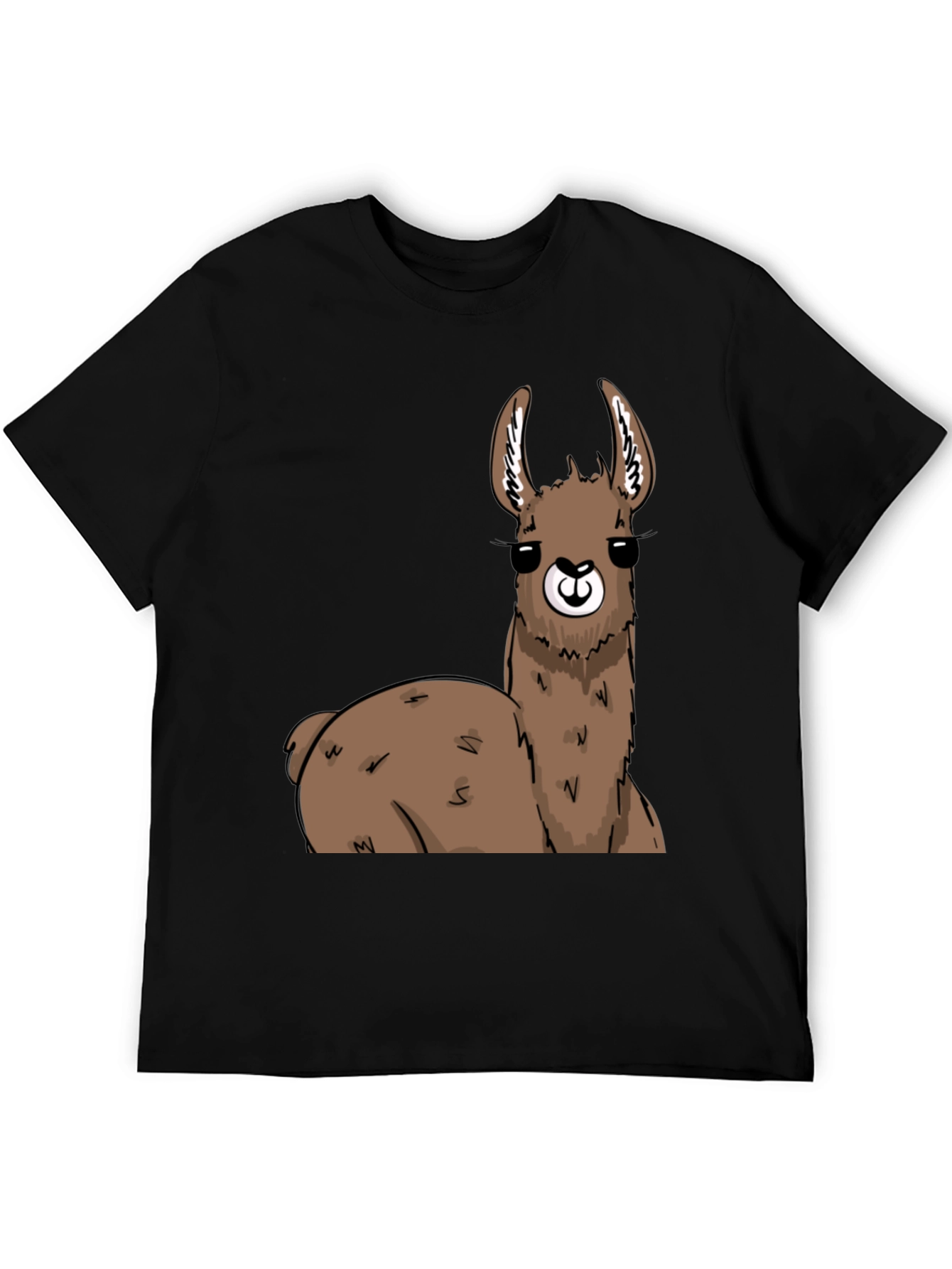 Llama Graphic T-Shirt - Black Cotton Tee