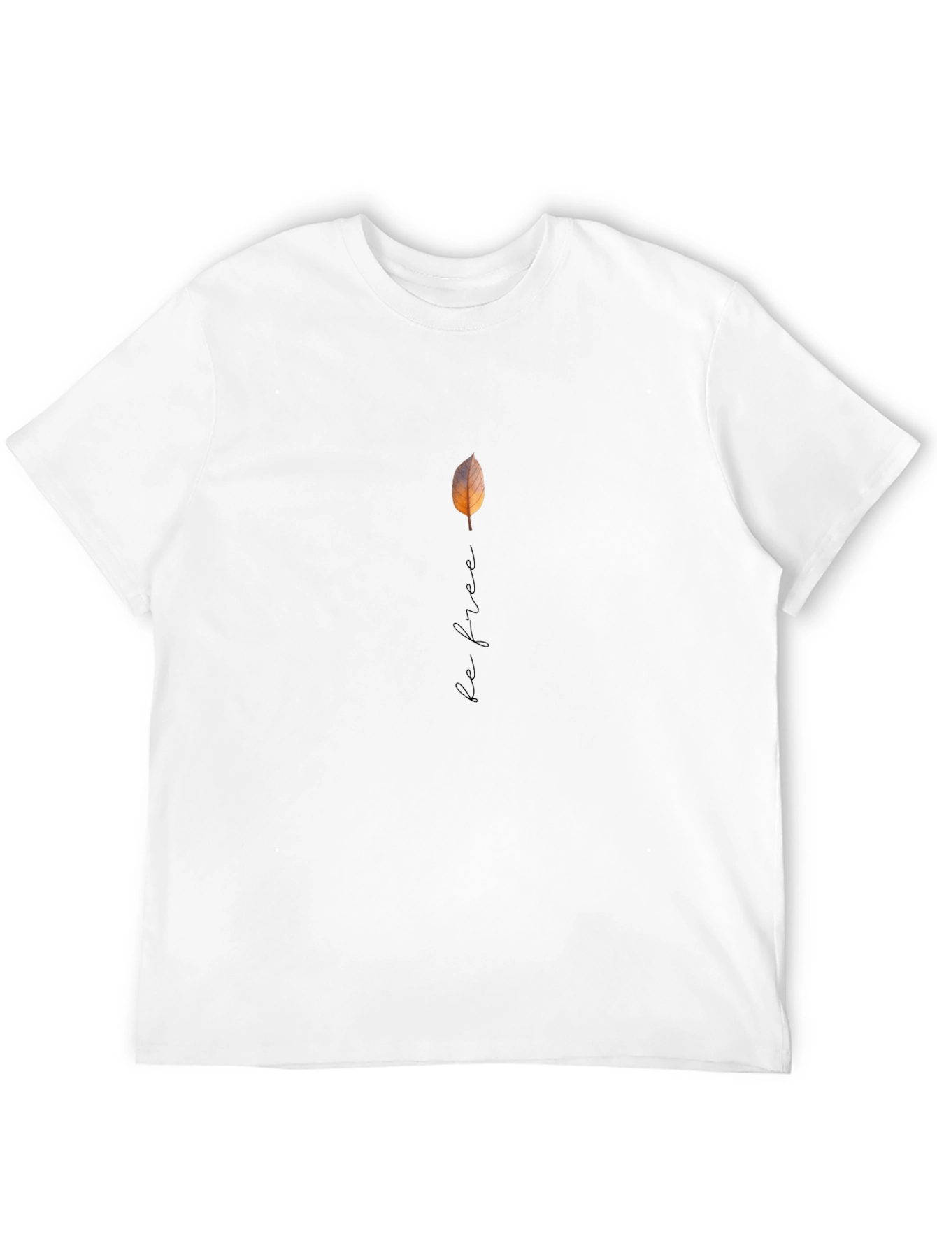 Be Free Leaf Graphic Black T-Shirt