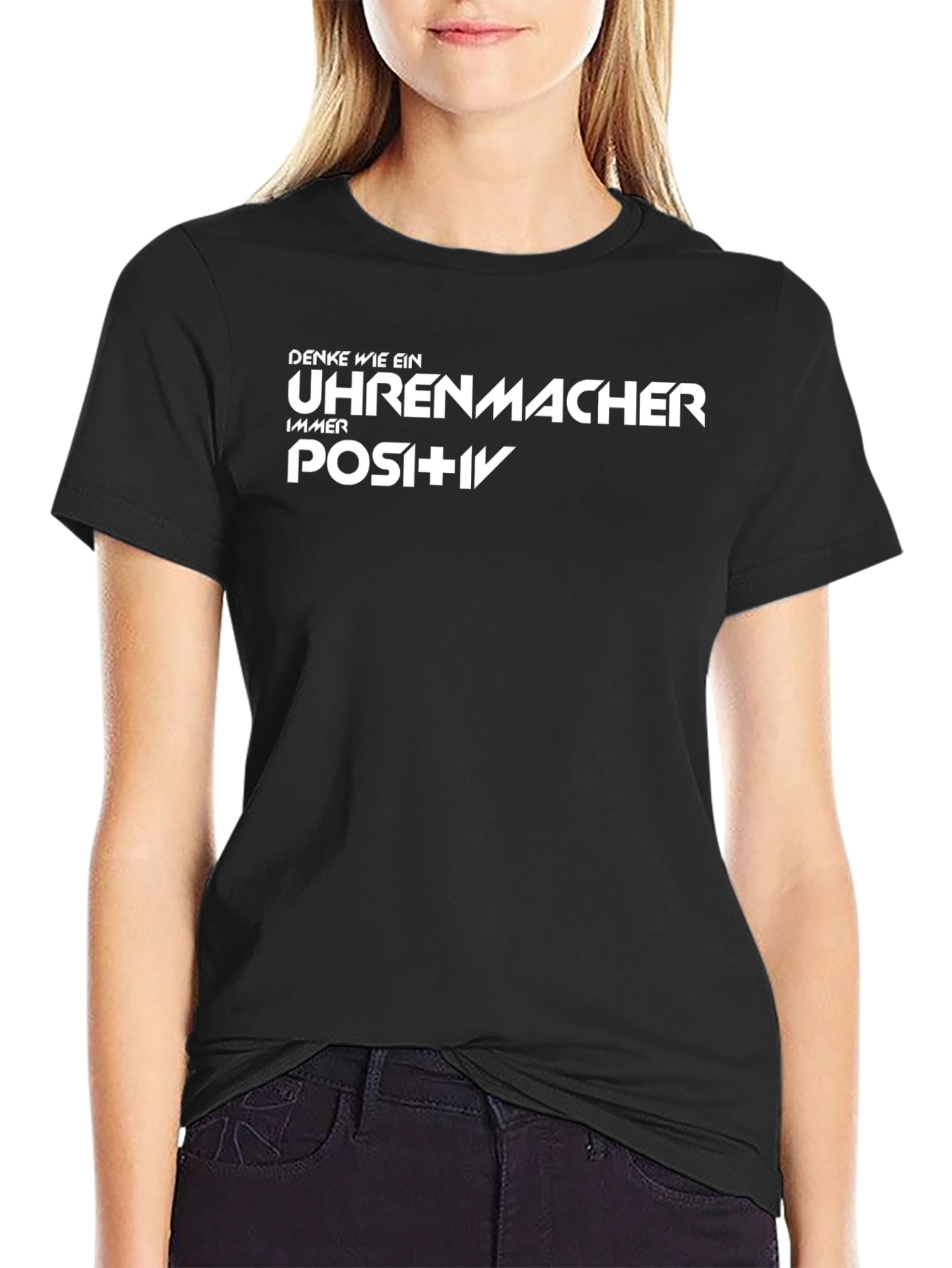 Think Like a Watchmaker Positive Black T-Shirt