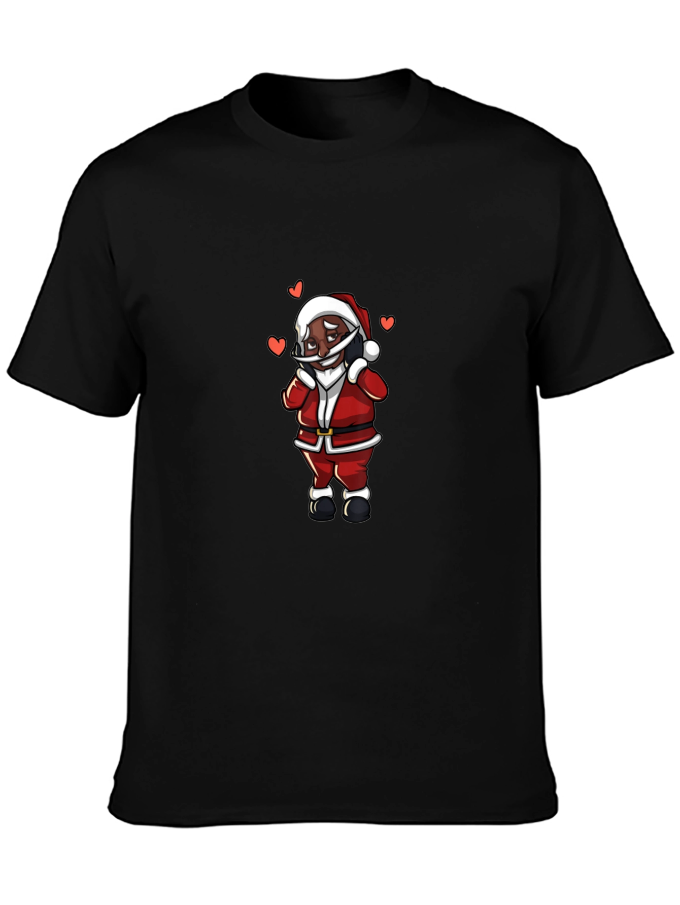 Santa Black T-Shirt - Holiday Edition