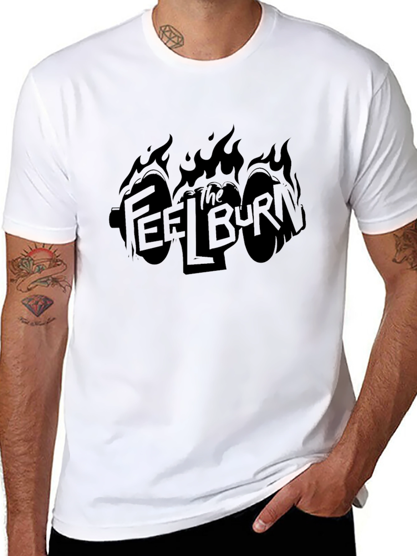 The Feel Burn Black Graphic T-Shirt