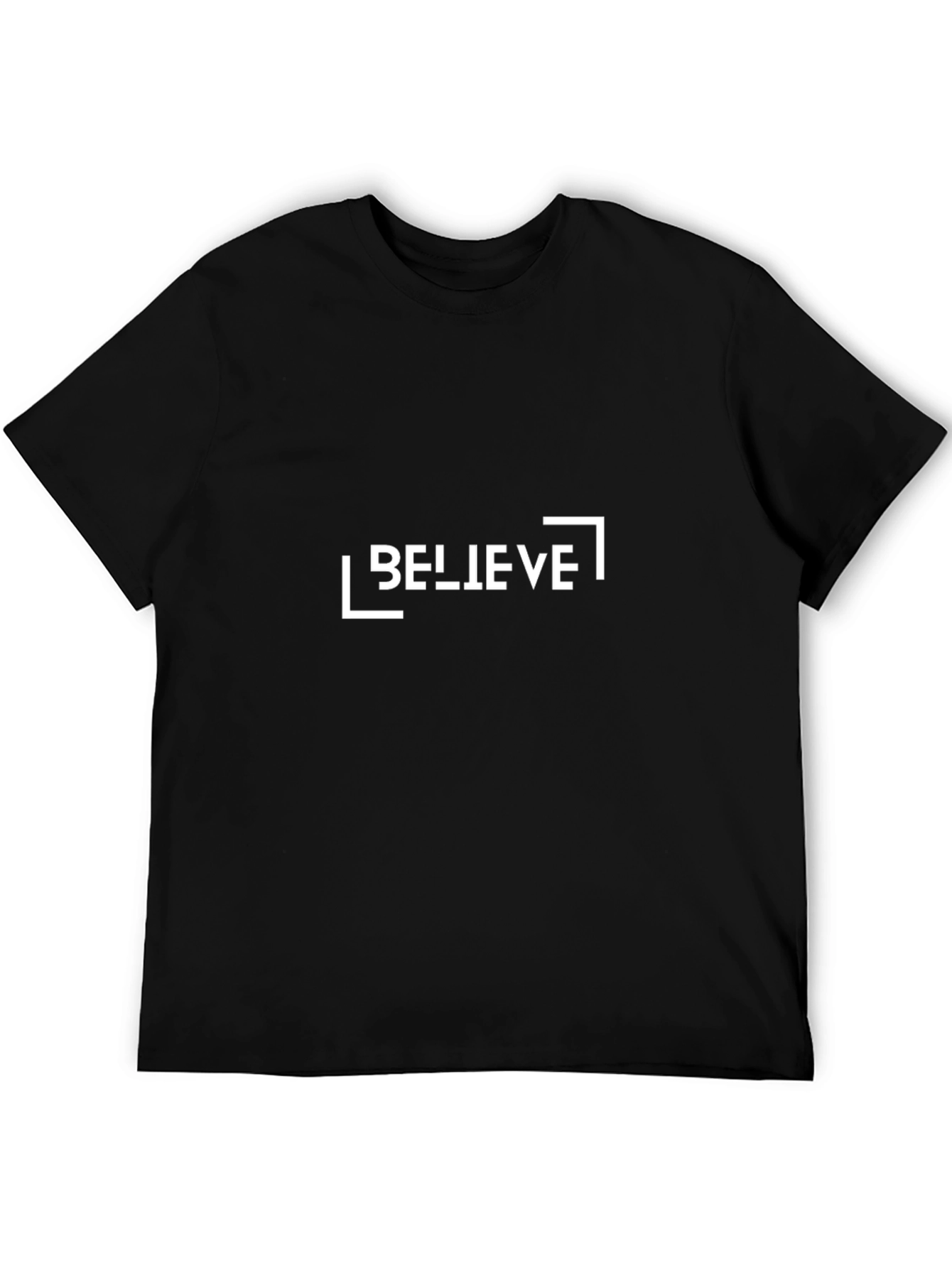 Believe Graphic Black Tee - Trendy Slogan T-Shirt