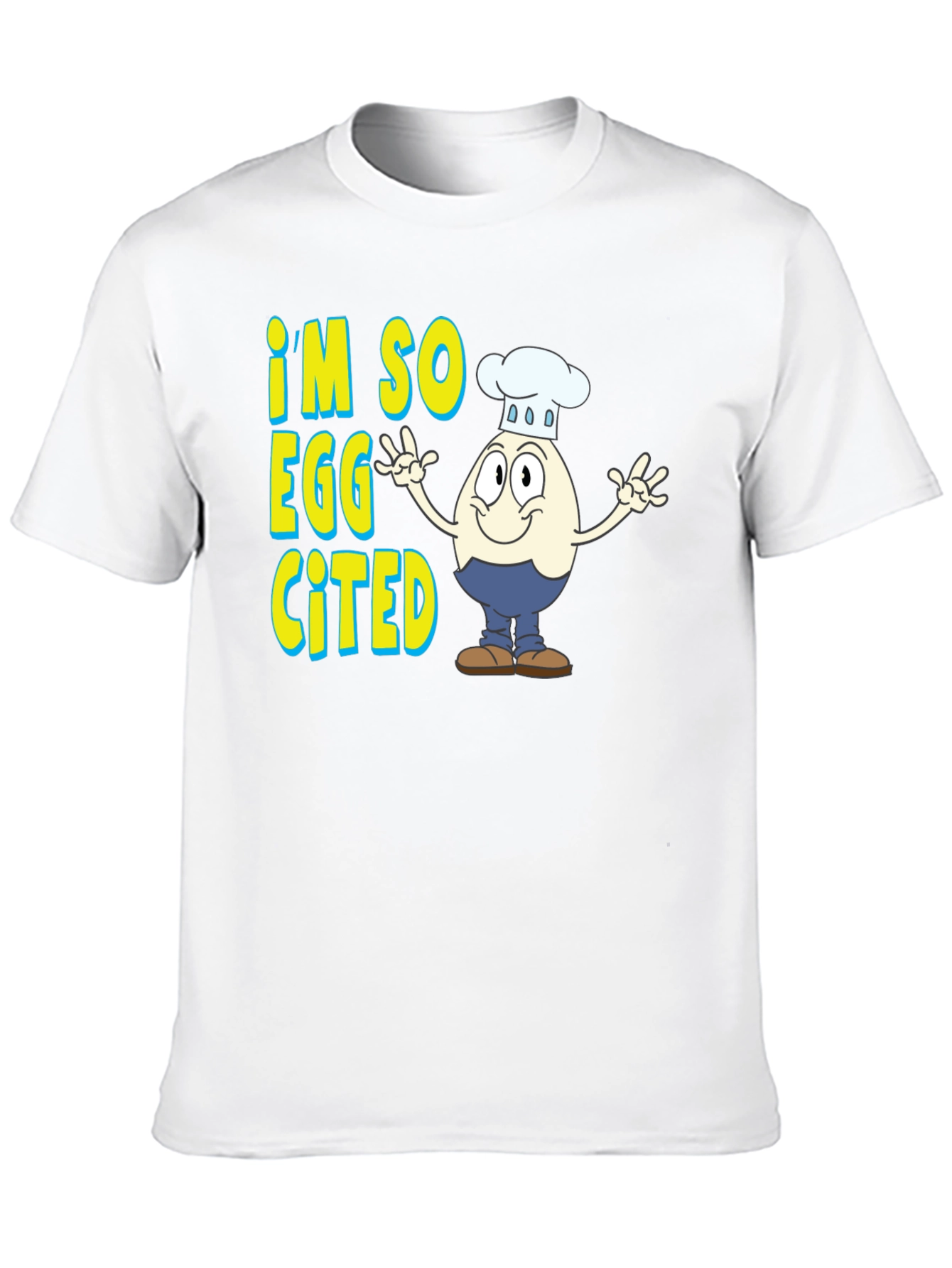 Im So Eggcited Funny Egg Chef Graphic T-Shirt