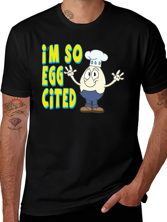 Im So Eggcited Funny Egg Chef Graphic T-Shirt