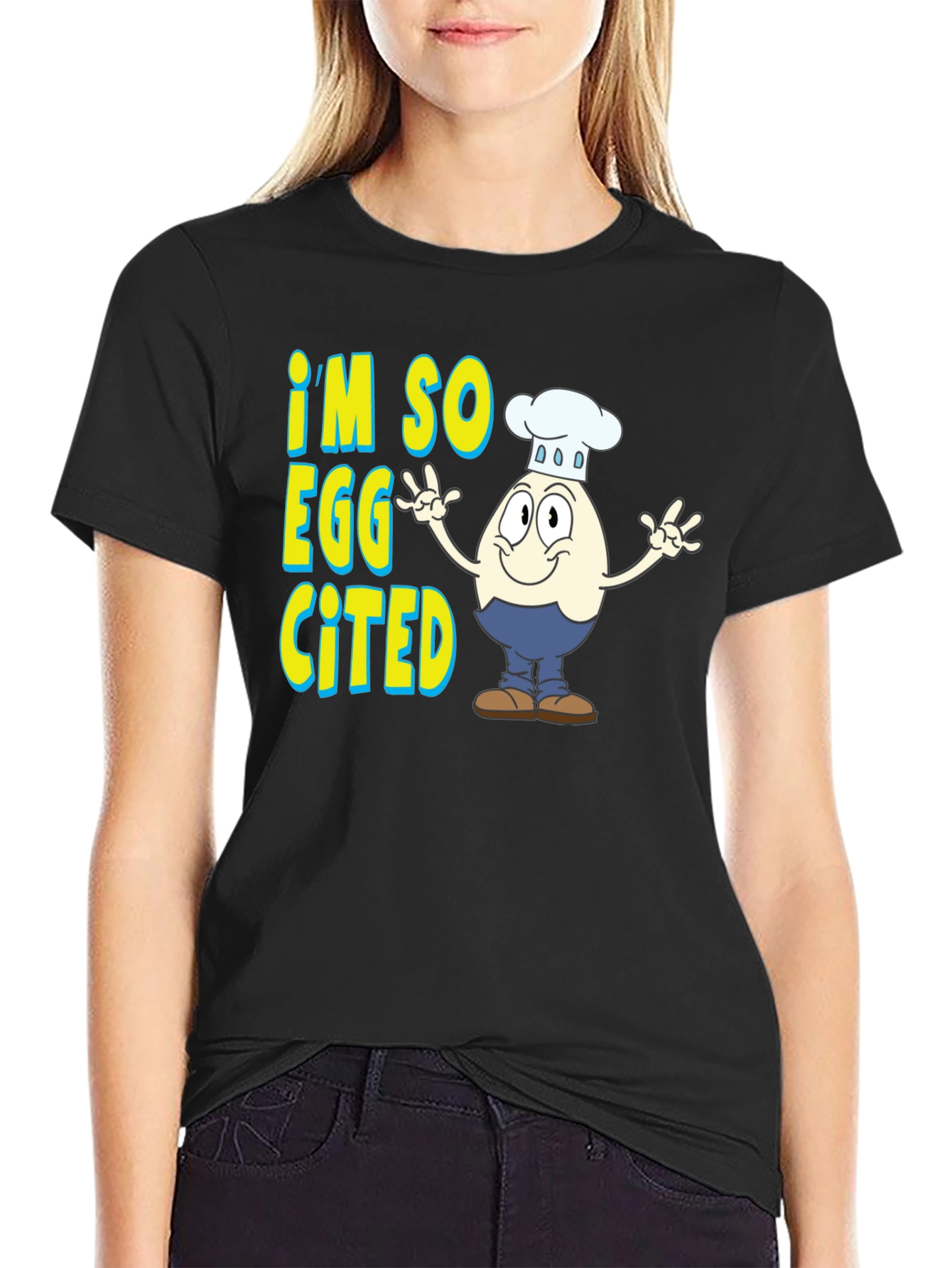 Im So Eggcited Funny Egg Chef Graphic T-Shirt