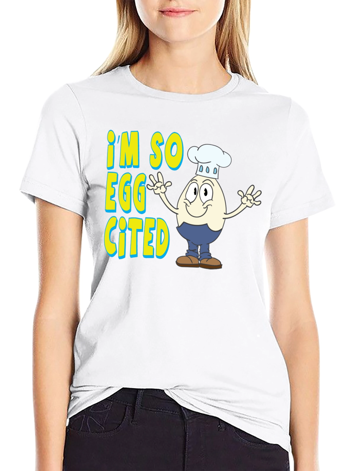Im So Eggcited Funny Egg Chef Graphic T-Shirt