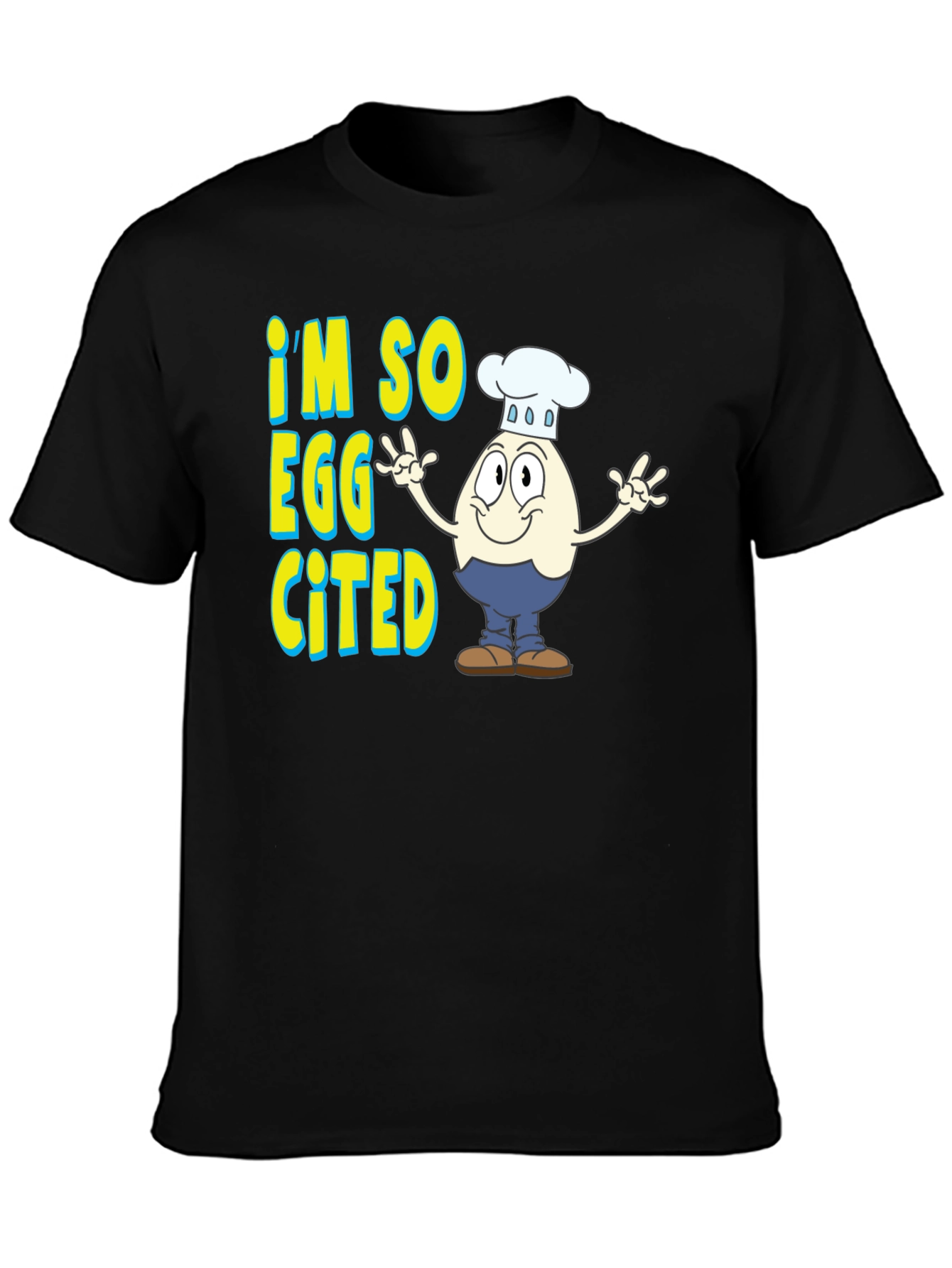 Im So Eggcited Funny Egg Chef Graphic T-Shirt