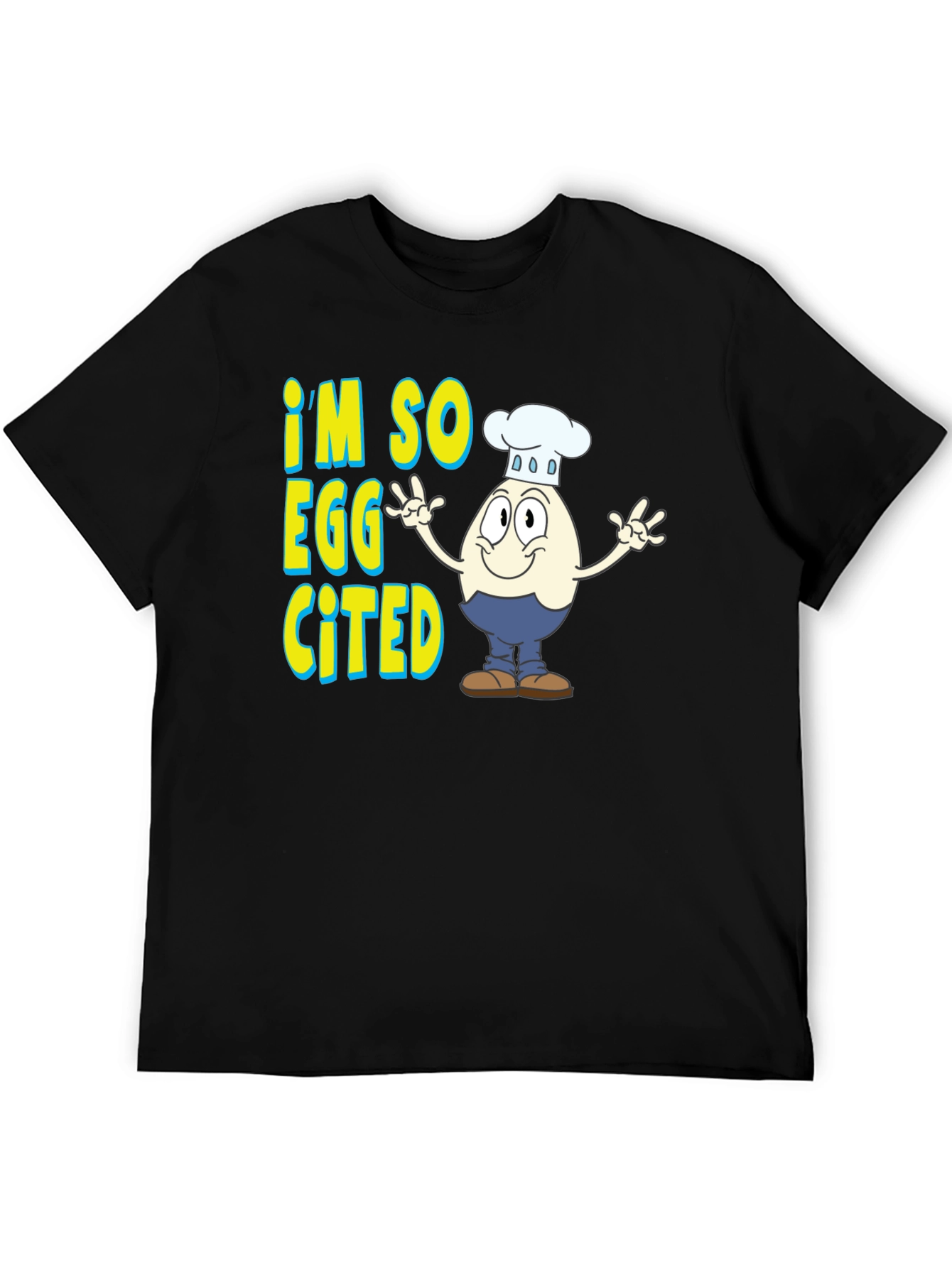 Im So Eggcited Funny Egg Chef Graphic T-Shirt