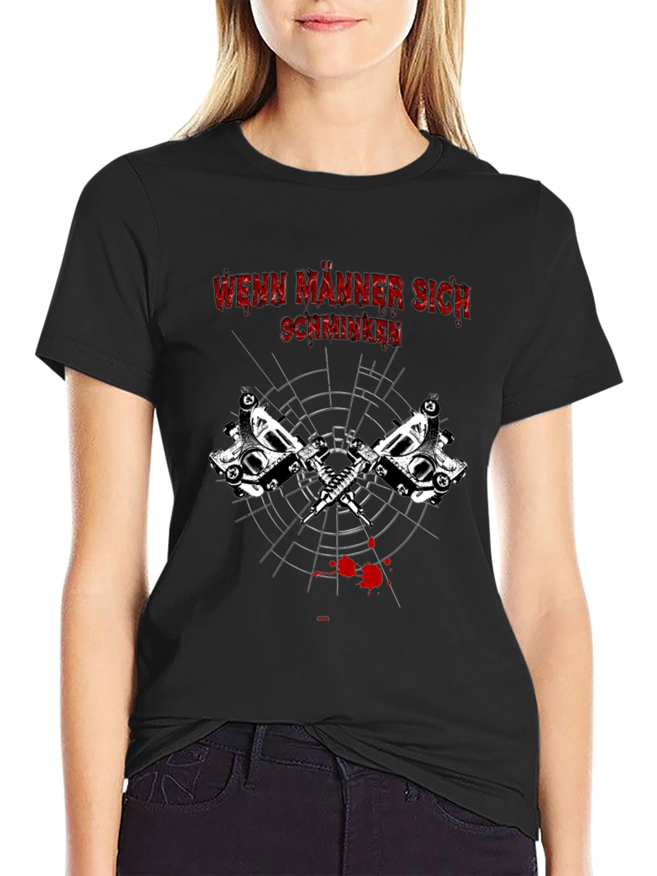 Wenn Männer Sich Schminken Tattoo Art Graphic Tee