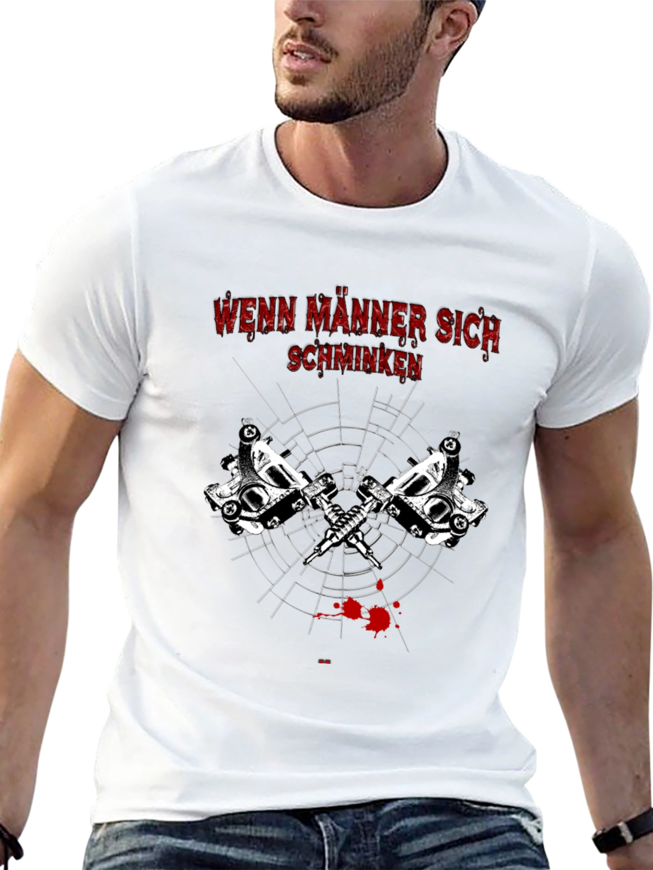 Wenn Männer Sich Schminken Tattoo Art Graphic Tee