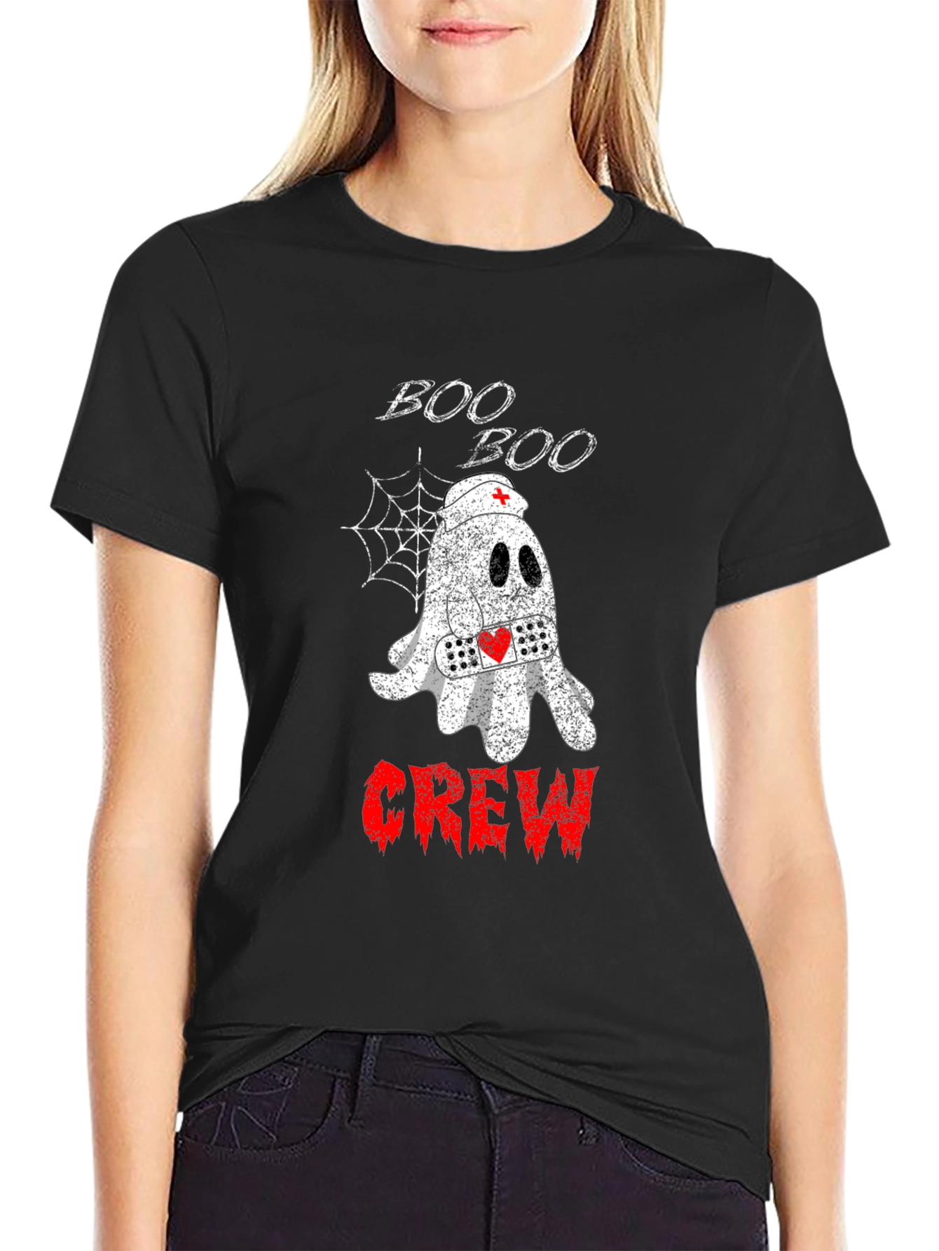 Boo Boo Crew Halloween T-Shirt - Nurse Ghost