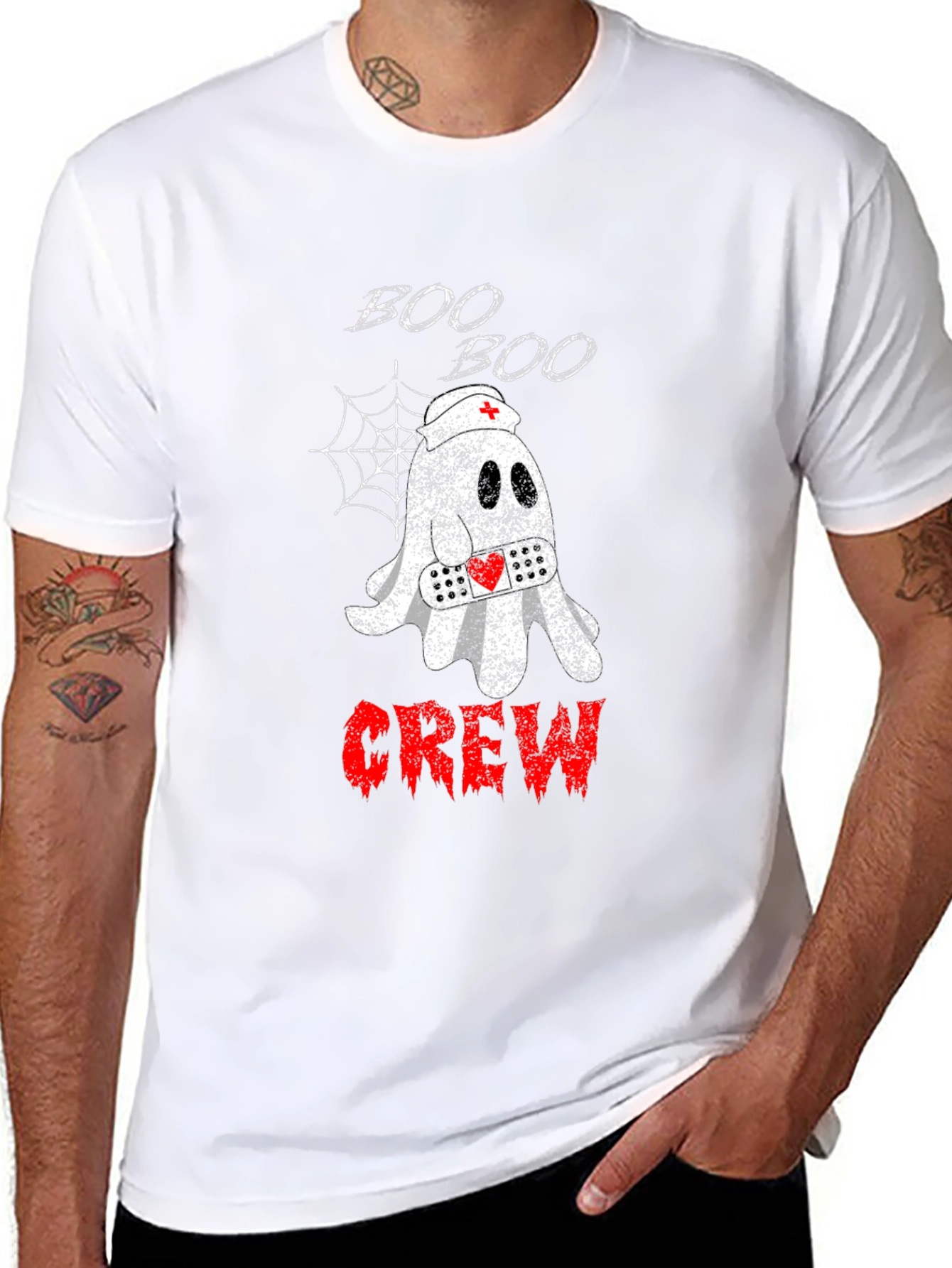 Boo Boo Crew Halloween T-Shirt - Nurse Ghost